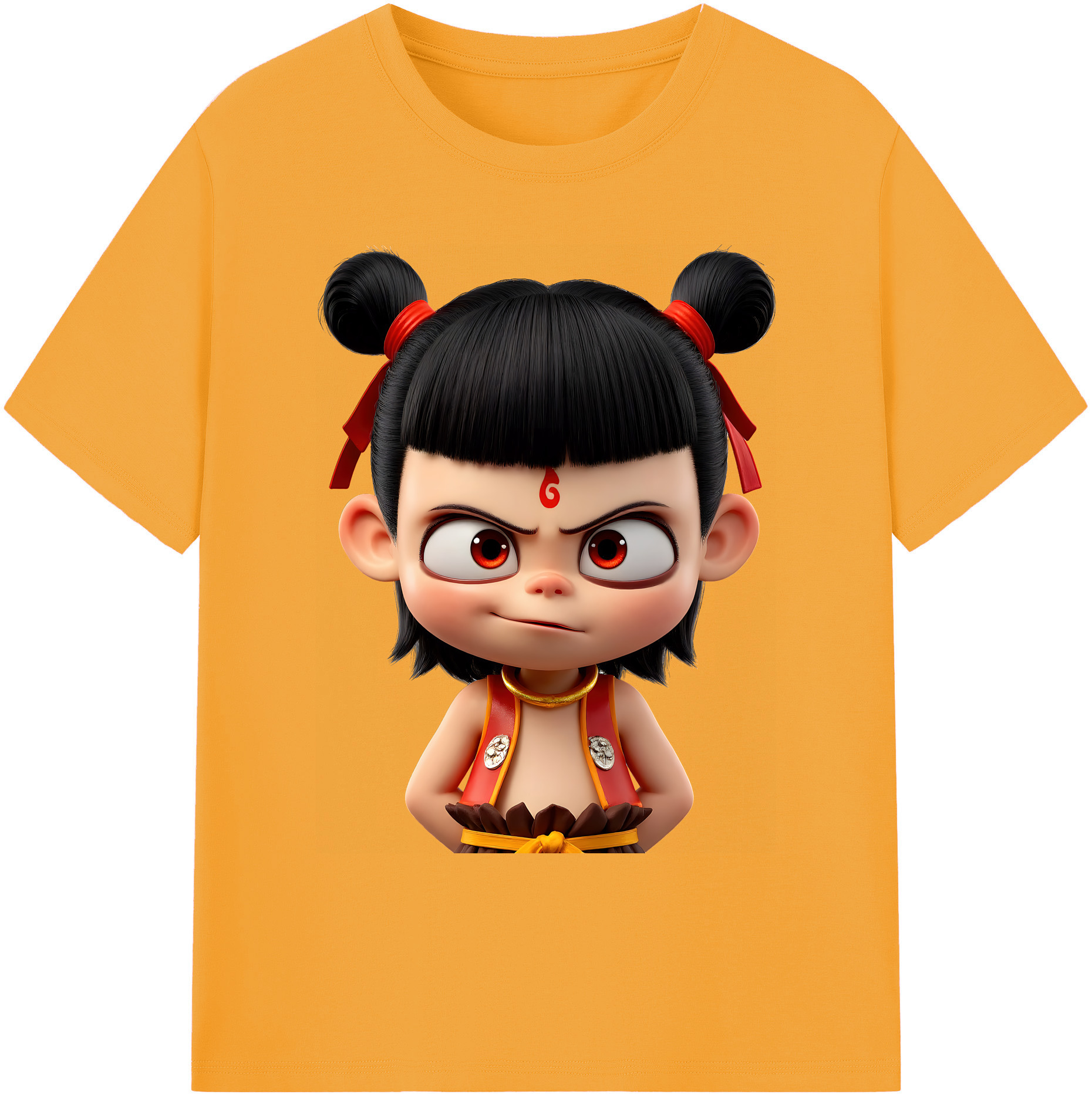 （画像用） Ne Zha 2 ナタ 魔童の大暴れ 綿100％ メンズ半袖Tシャツ｜肌触りやわらか＆通気性