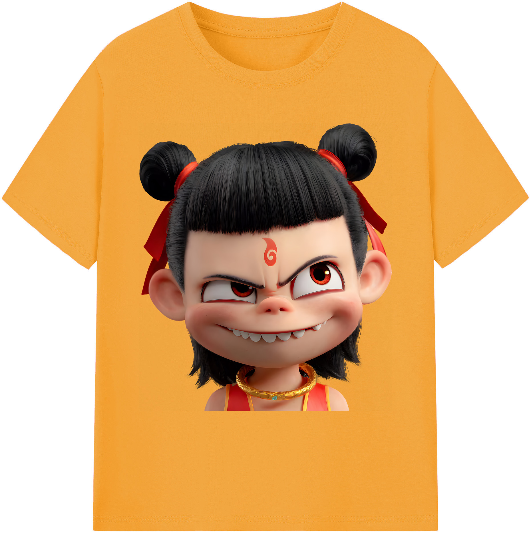 （画像用） Ne Zha 2 ナタ 魔童の大暴れ 綿100％ メンズ半袖Tシャツ｜肌触りやわらか＆通気性