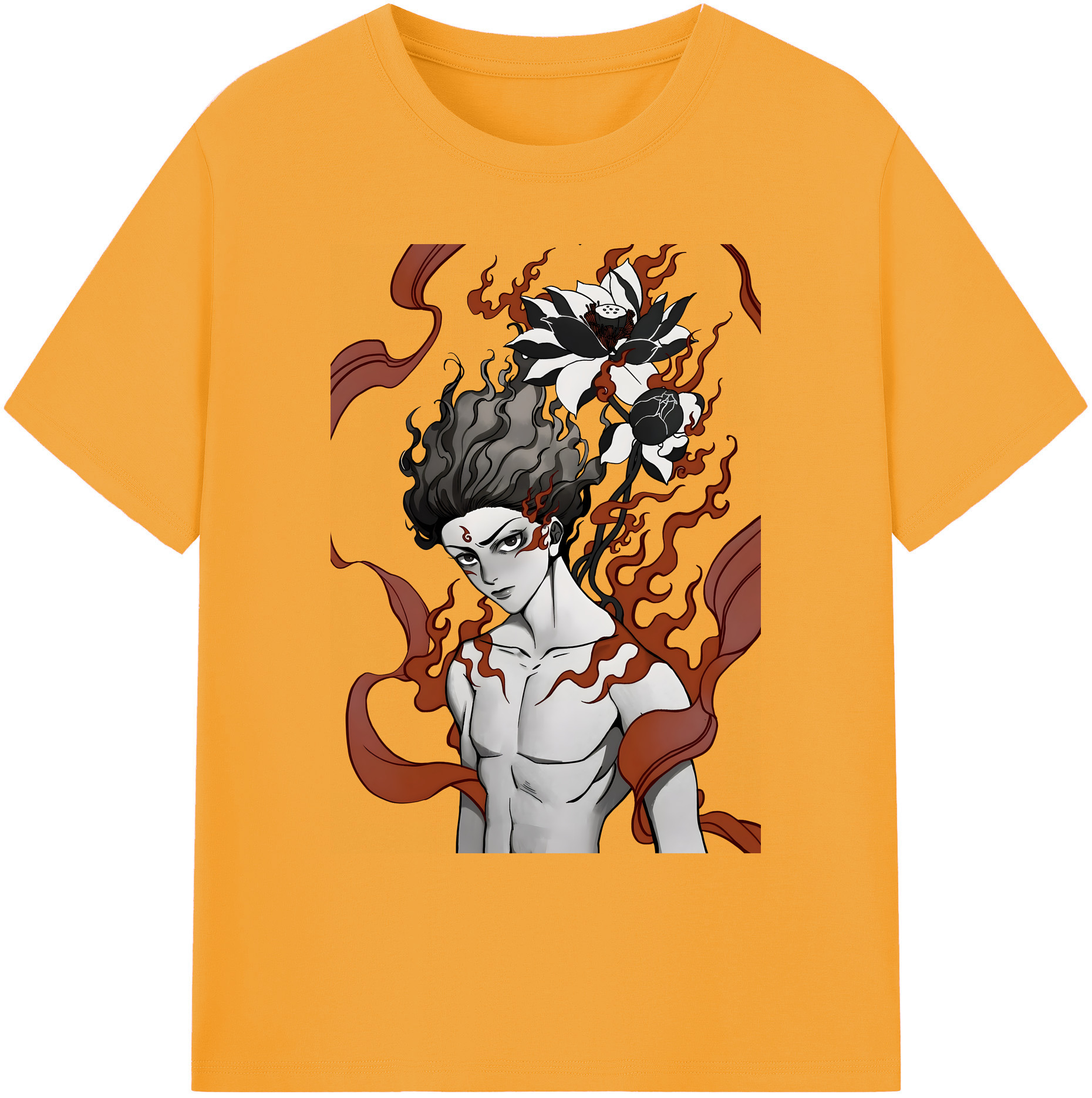 （画像用） Ne Zha 2 ナタ 魔童の大暴れ 綿100％ メンズ半袖Tシャツ｜肌触りやわらか＆通気性
