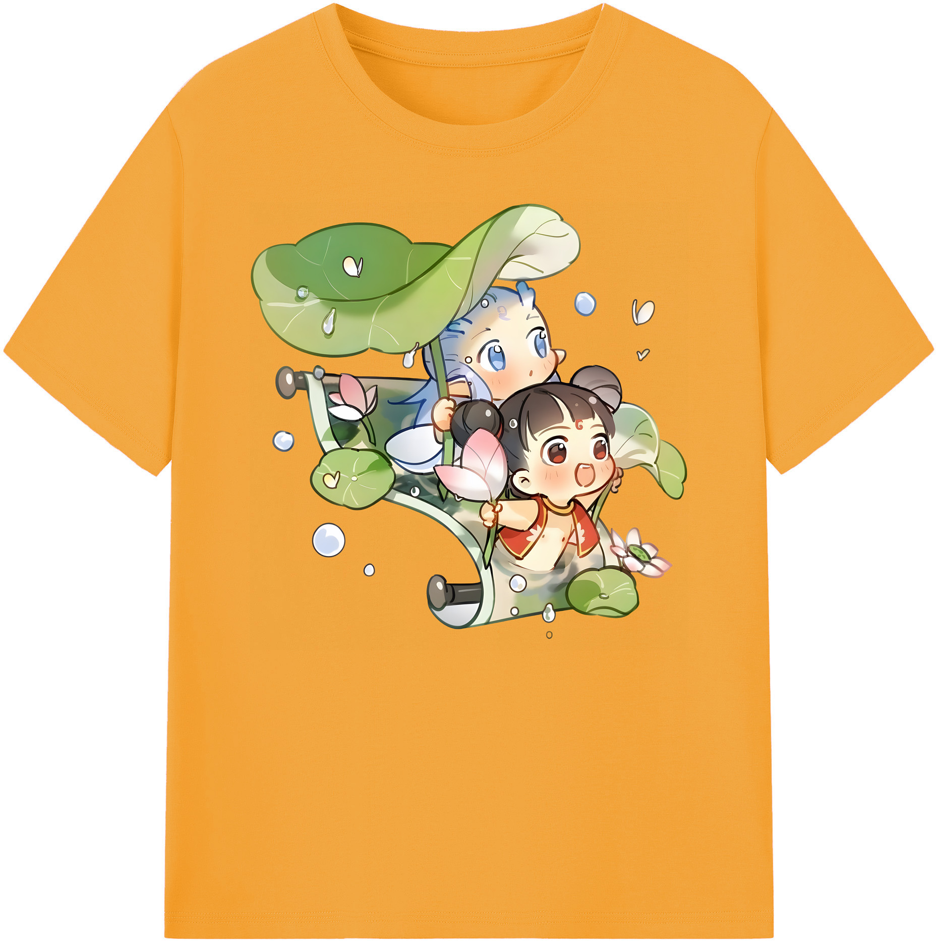 （画像用） Ne Zha 2 ナタ 魔童の大暴れ 綿100％ メンズ半袖Tシャツ｜肌触りやわらか＆通気性