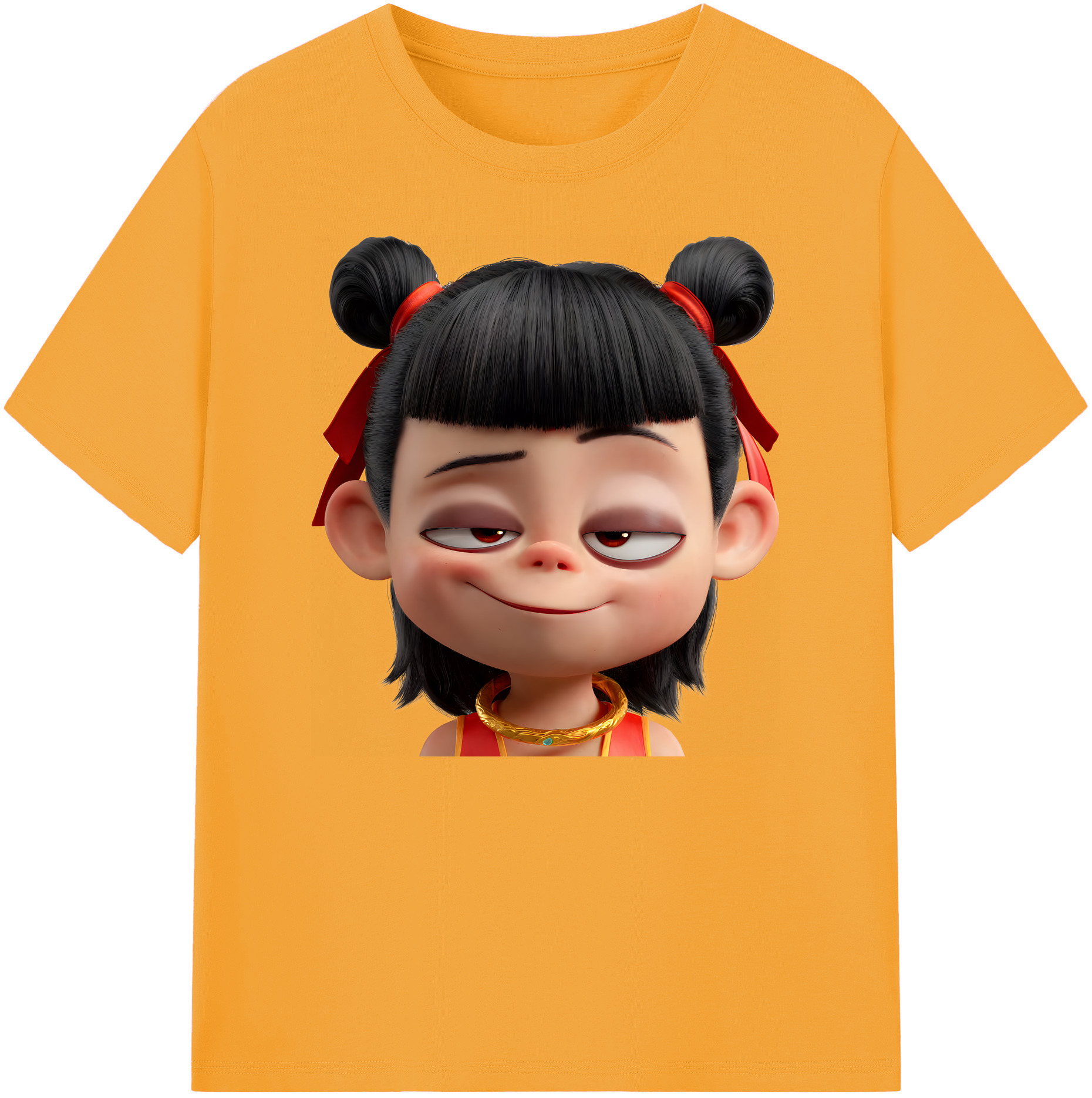 （画像用） Ne Zha 2 ナタ 魔童の大暴れ 綿100％ メンズ半袖Tシャツ｜肌触りやわらか＆通気性