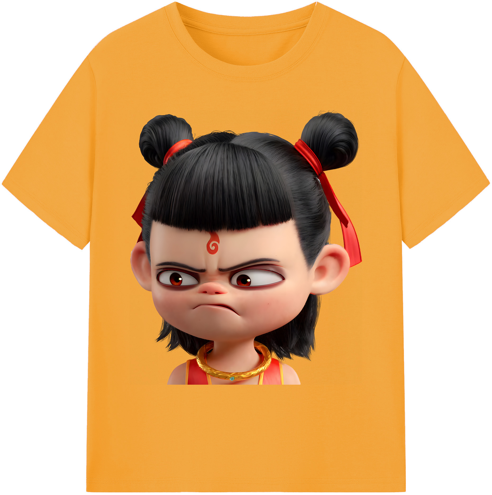 （画像用） Ne Zha 2 ナタ 魔童の大暴れ 綿100％ メンズ半袖Tシャツ｜肌触りやわらか＆通気性