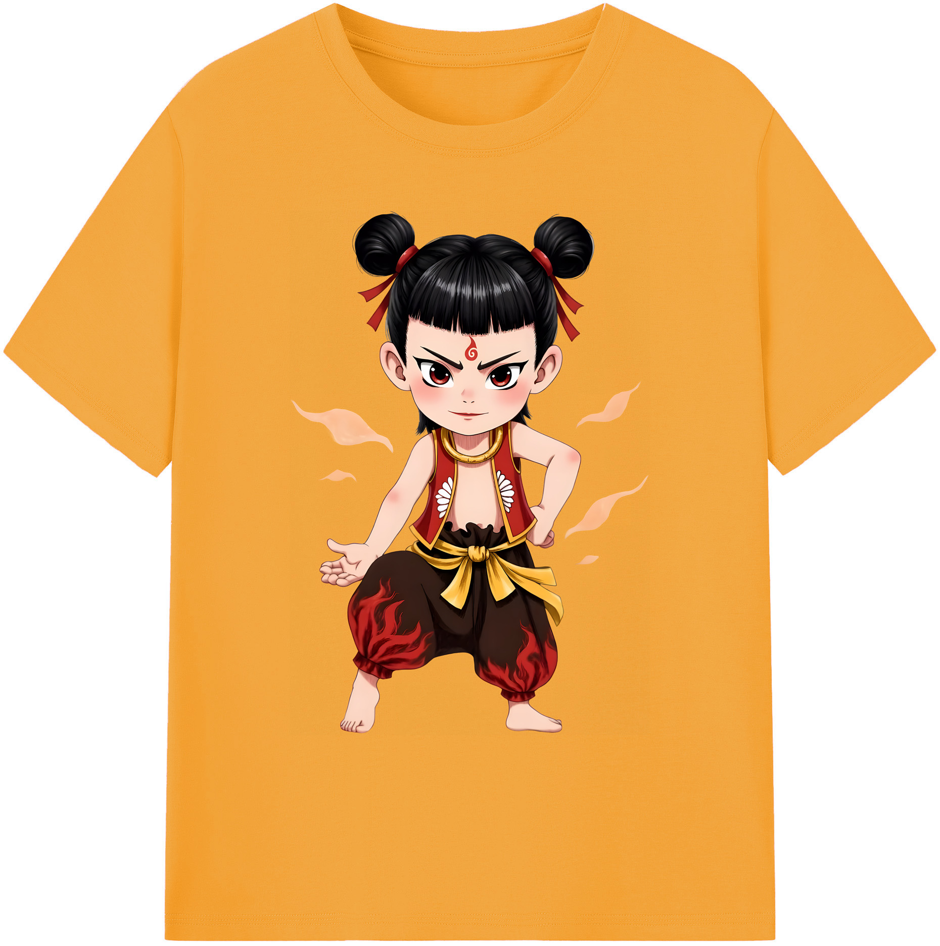 （画像用） Ne Zha 2 ナタ 魔童の大暴れ 綿100％ メンズ半袖Tシャツ｜肌触りやわらか＆通気性