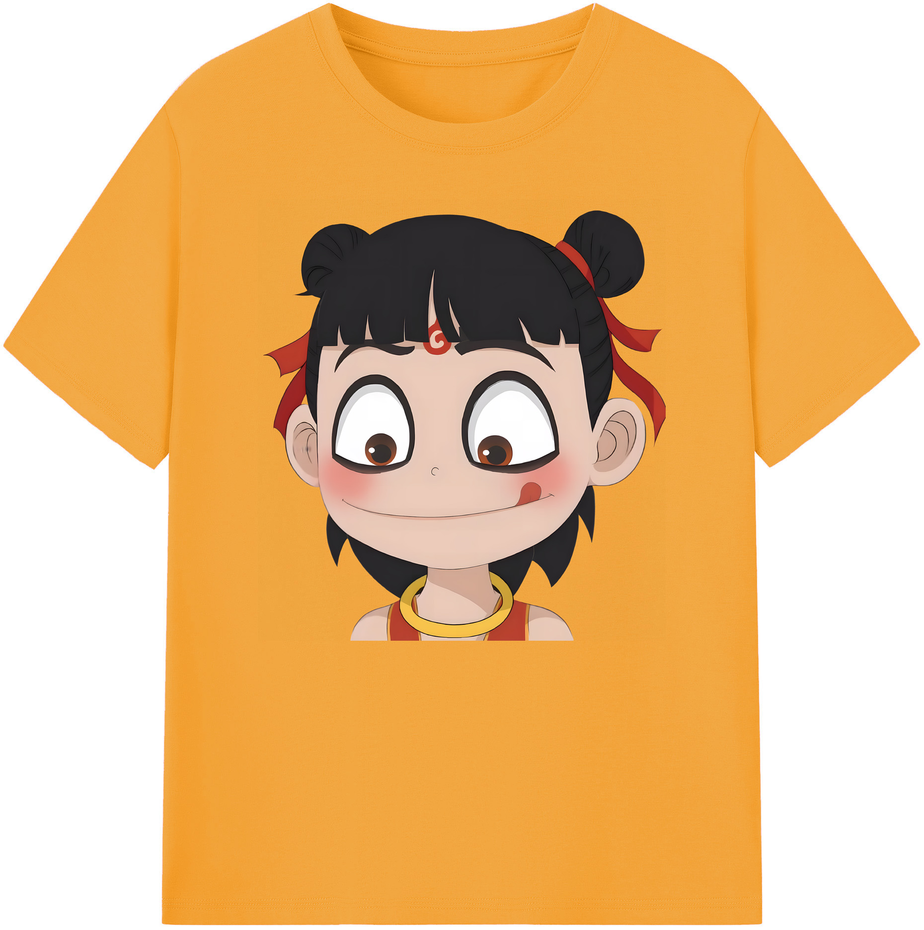 （画像用） Ne Zha 2 ナタ 魔童の大暴れ 綿100％ メンズ半袖Tシャツ｜肌触りやわらか＆通気性