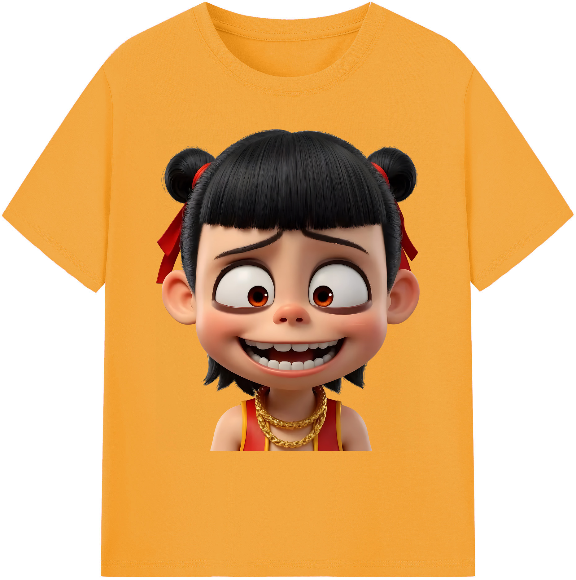 （画像用） Ne Zha 2 ナタ 魔童の大暴れ 綿100％ メンズ半袖Tシャツ｜肌触りやわらか＆通気性
