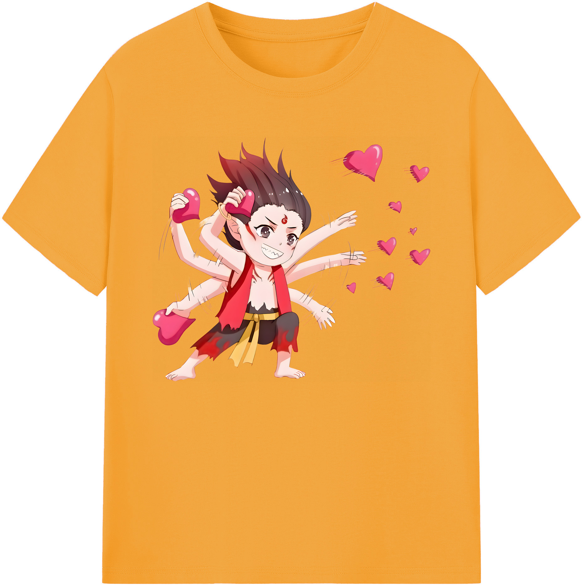 （画像用） Ne Zha 2 ナタ 魔童の大暴れ 綿100％ メンズ半袖Tシャツ｜肌触りやわらか＆通気性