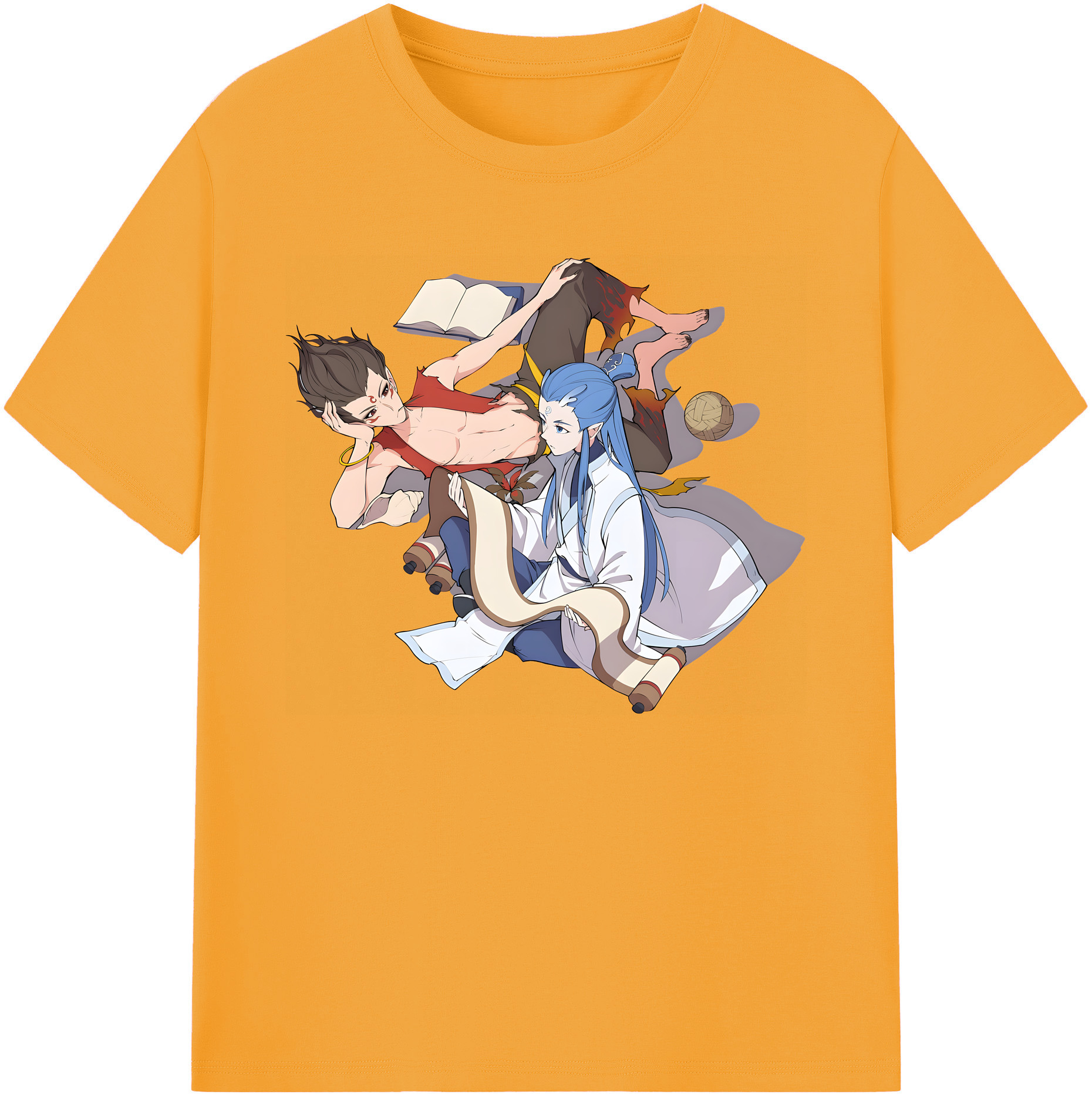 （画像用） Ne Zha 2 ナタ 魔童の大暴れ 綿100％ メンズ半袖Tシャツ｜肌触りやわらか＆通気性