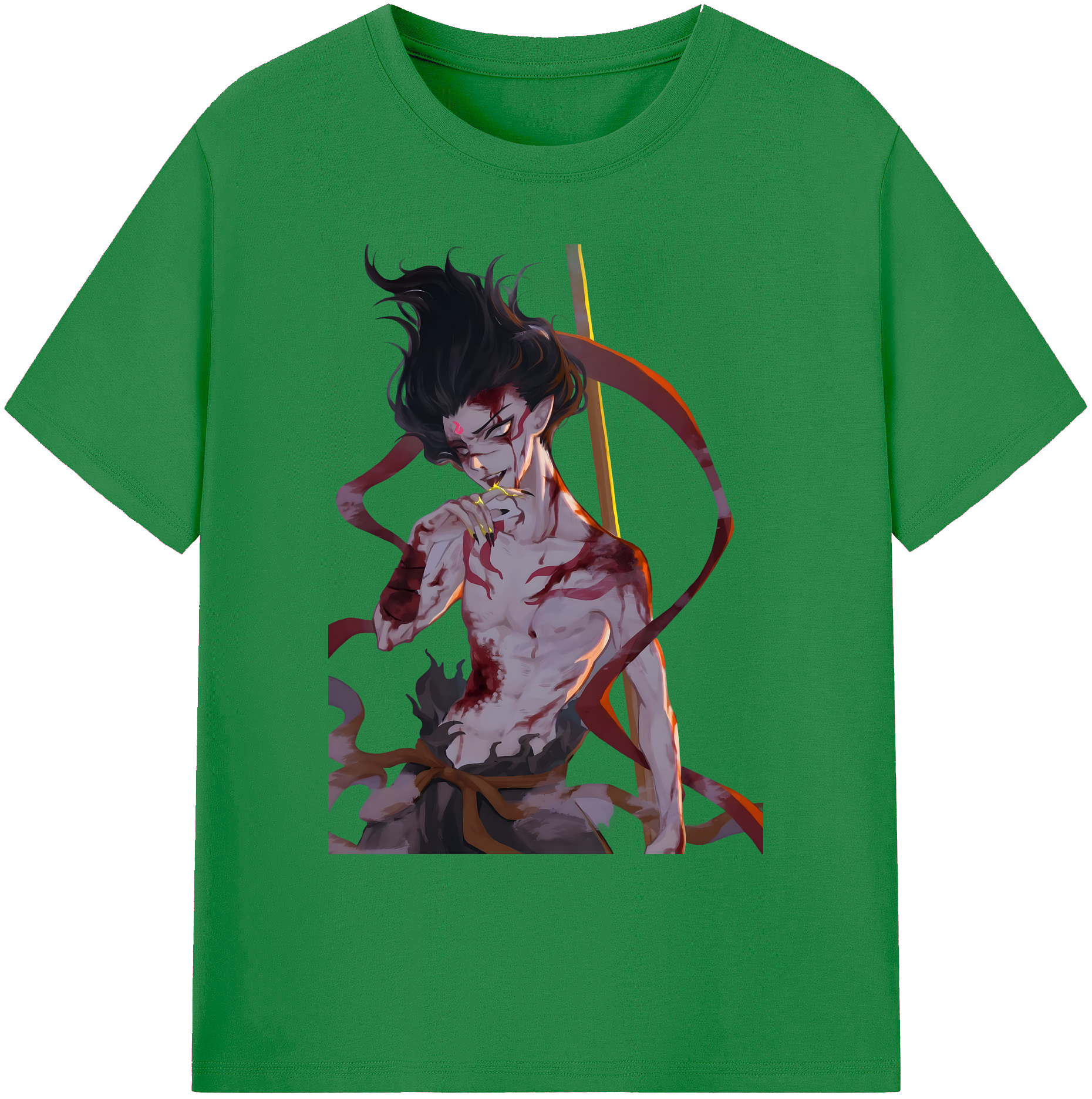 （画像用） Ne Zha 2 ナタ 魔童の大暴れ 綿100％ メンズ半袖Tシャツ｜肌触りやわらか＆通気性