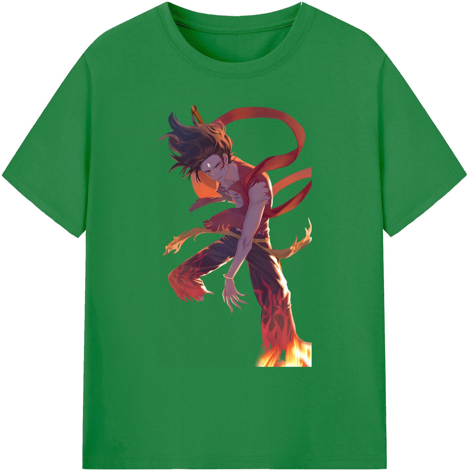 （画像用） Ne Zha 2 ナタ 魔童の大暴れ 綿100％ メンズ半袖Tシャツ｜肌触りやわらか＆通気性