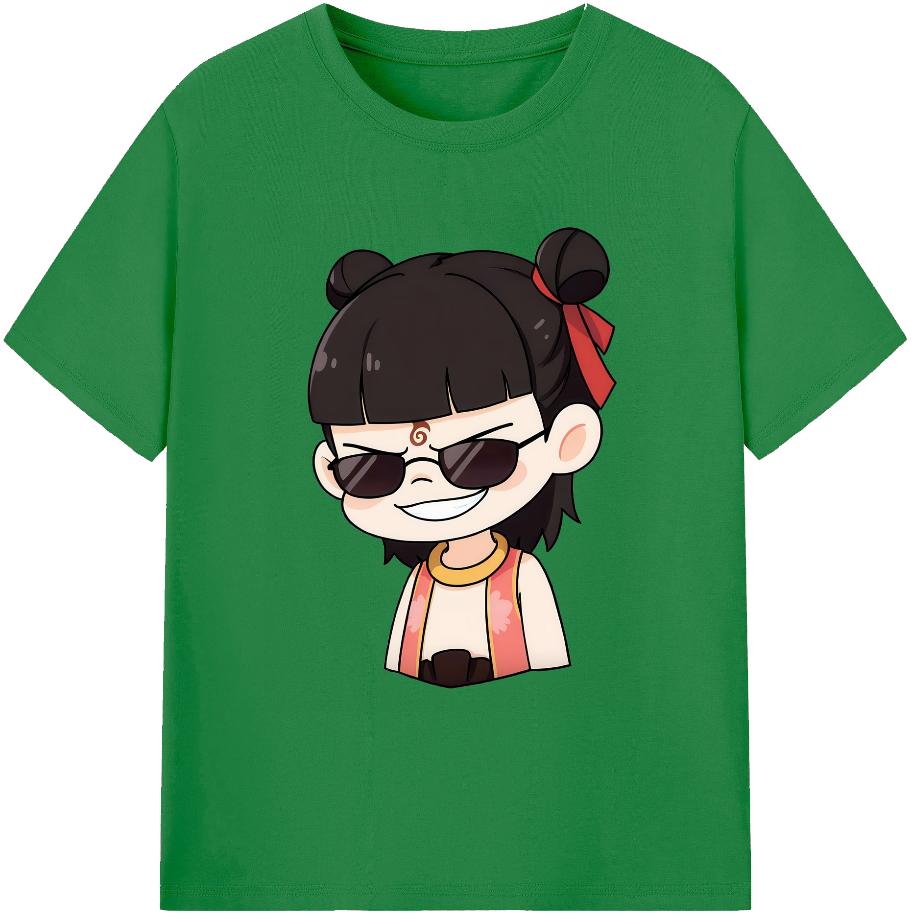 （画像用） Ne Zha 2 ナタ 魔童の大暴れ 綿100％ メンズ半袖Tシャツ｜肌触りやわらか＆通気性