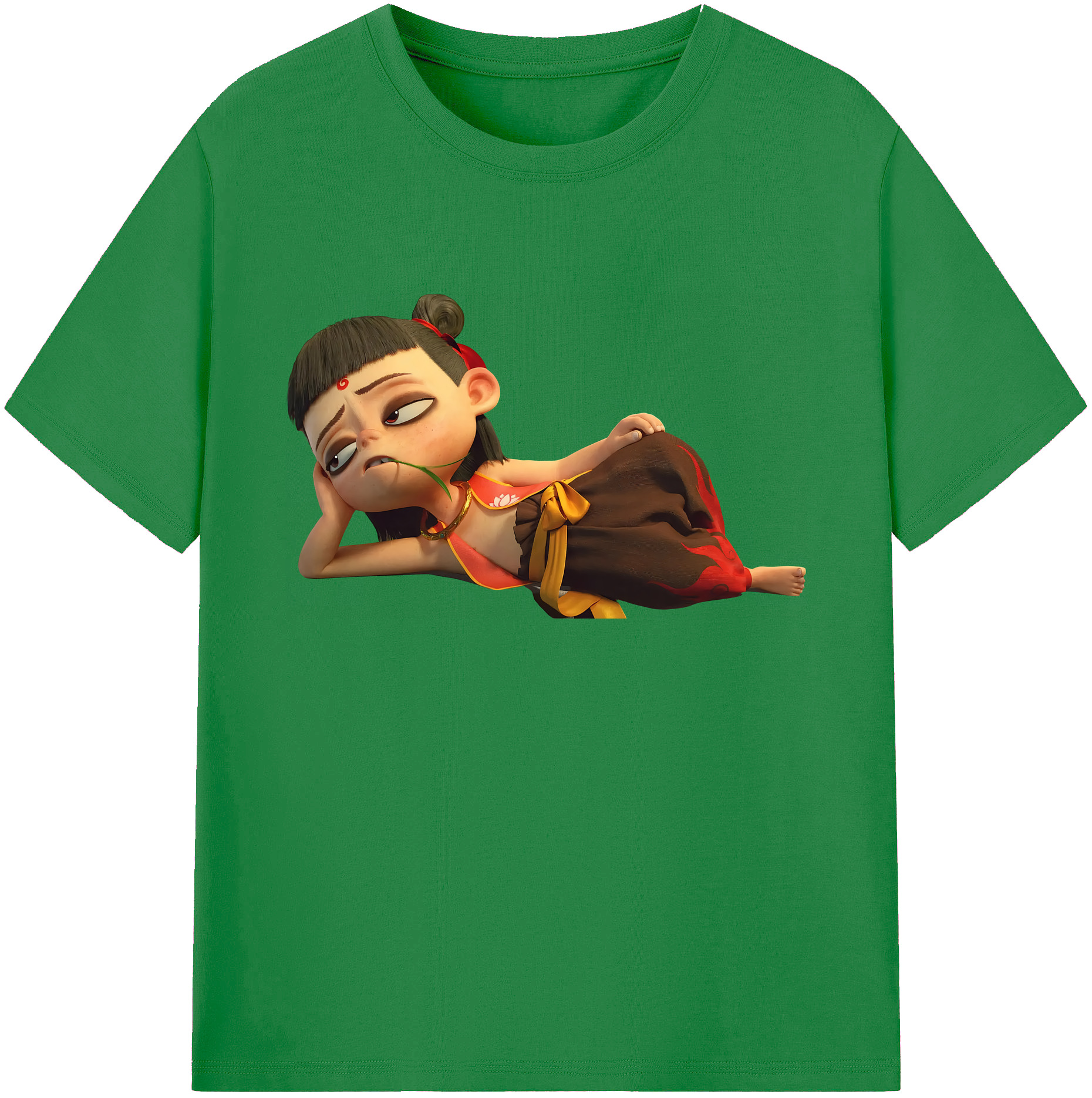 （画像用） Ne Zha 2 ナタ 魔童の大暴れ 綿100％ メンズ半袖Tシャツ｜肌触りやわらか＆通気性