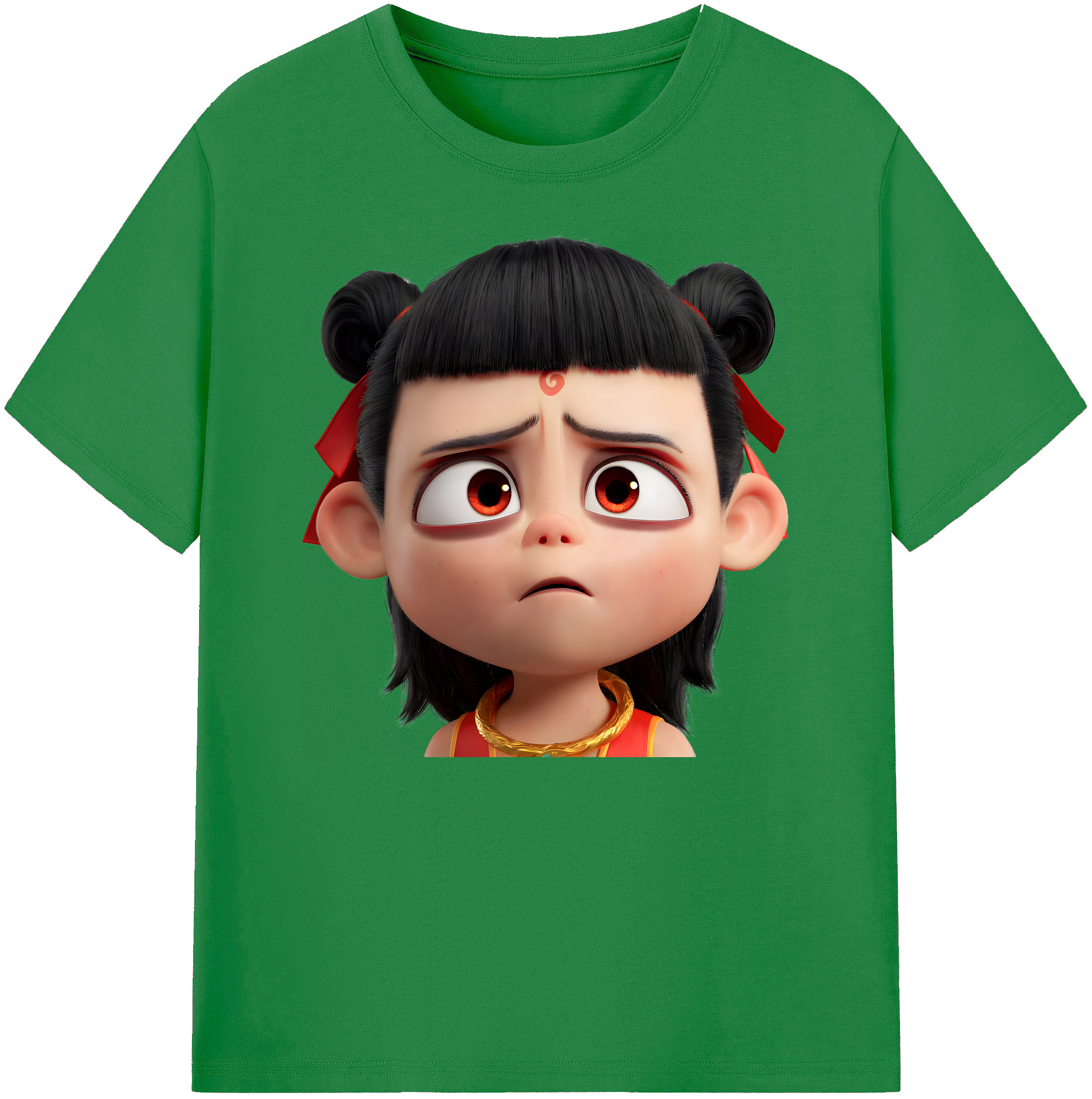 （画像用） Ne Zha 2 ナタ 魔童の大暴れ 綿100％ メンズ半袖Tシャツ｜肌触りやわらか＆通気性