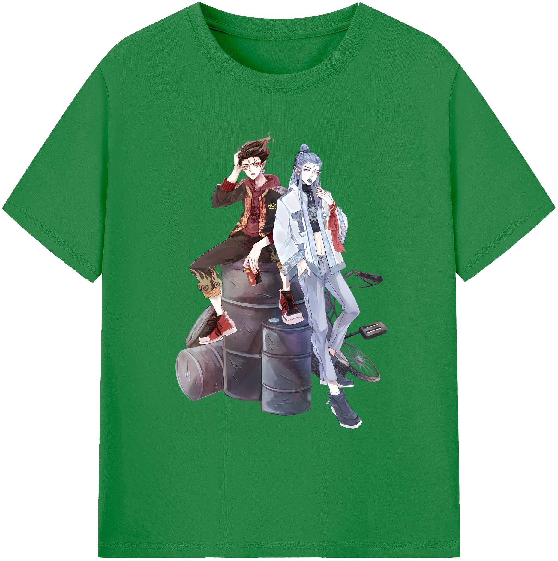 （画像用） Ne Zha 2 ナタ 魔童の大暴れ 綿100％ メンズ半袖Tシャツ｜肌触りやわらか＆通気性