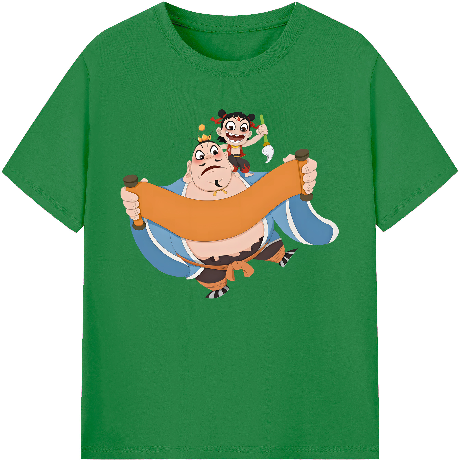 （画像用） Ne Zha 2 ナタ 魔童の大暴れ 綿100％ メンズ半袖Tシャツ｜肌触りやわらか＆通気性