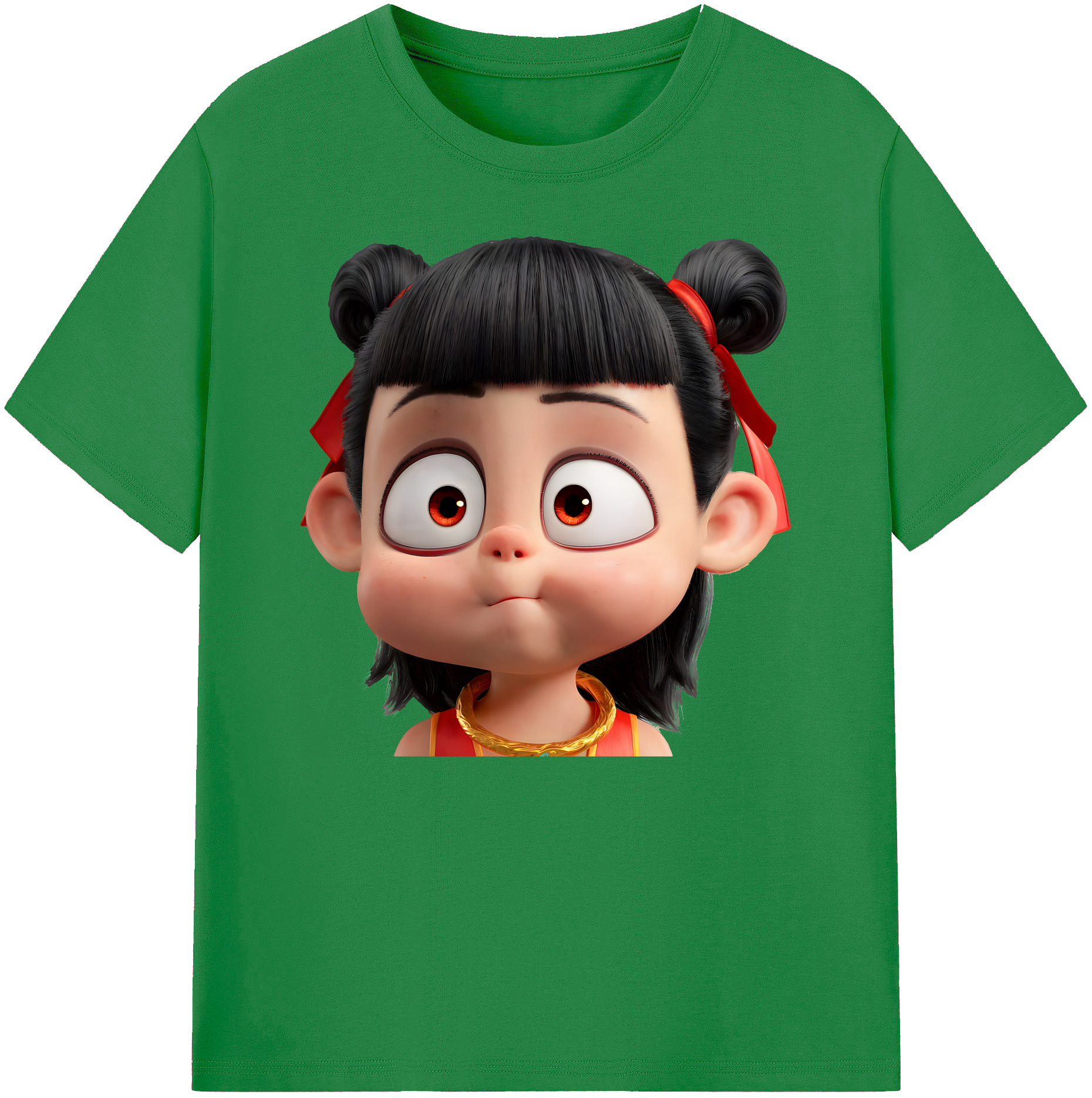 （画像用） Ne Zha 2 ナタ 魔童の大暴れ 綿100％ メンズ半袖Tシャツ｜肌触りやわらか＆通気性