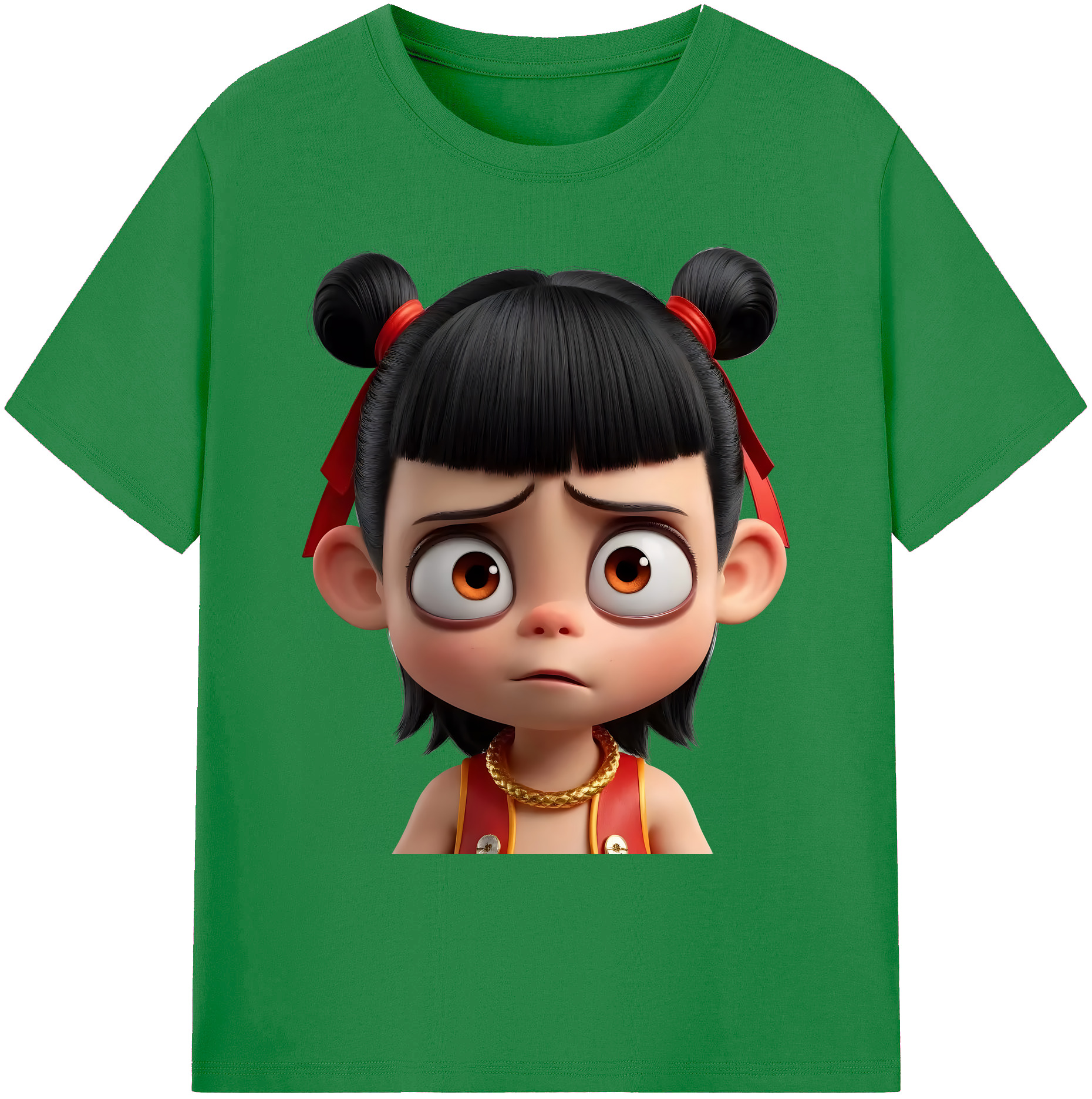 （画像用） Ne Zha 2 ナタ 魔童の大暴れ 綿100％ メンズ半袖Tシャツ｜肌触りやわらか＆通気性
