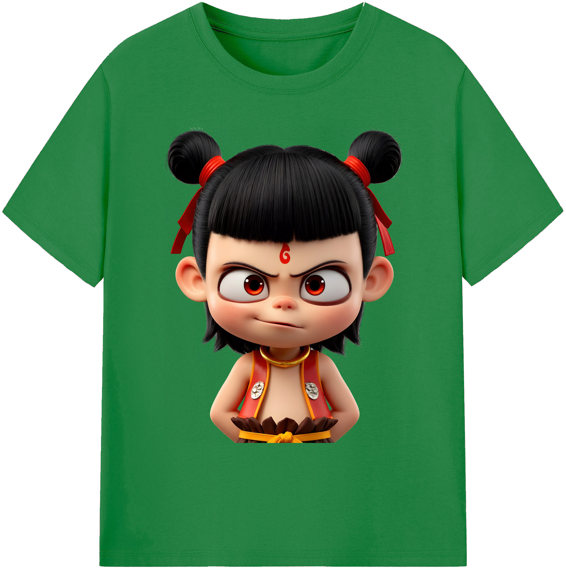 （画像用） Ne Zha 2 ナタ 魔童の大暴れ 綿100％ メンズ半袖Tシャツ｜肌触りやわらか＆通気性