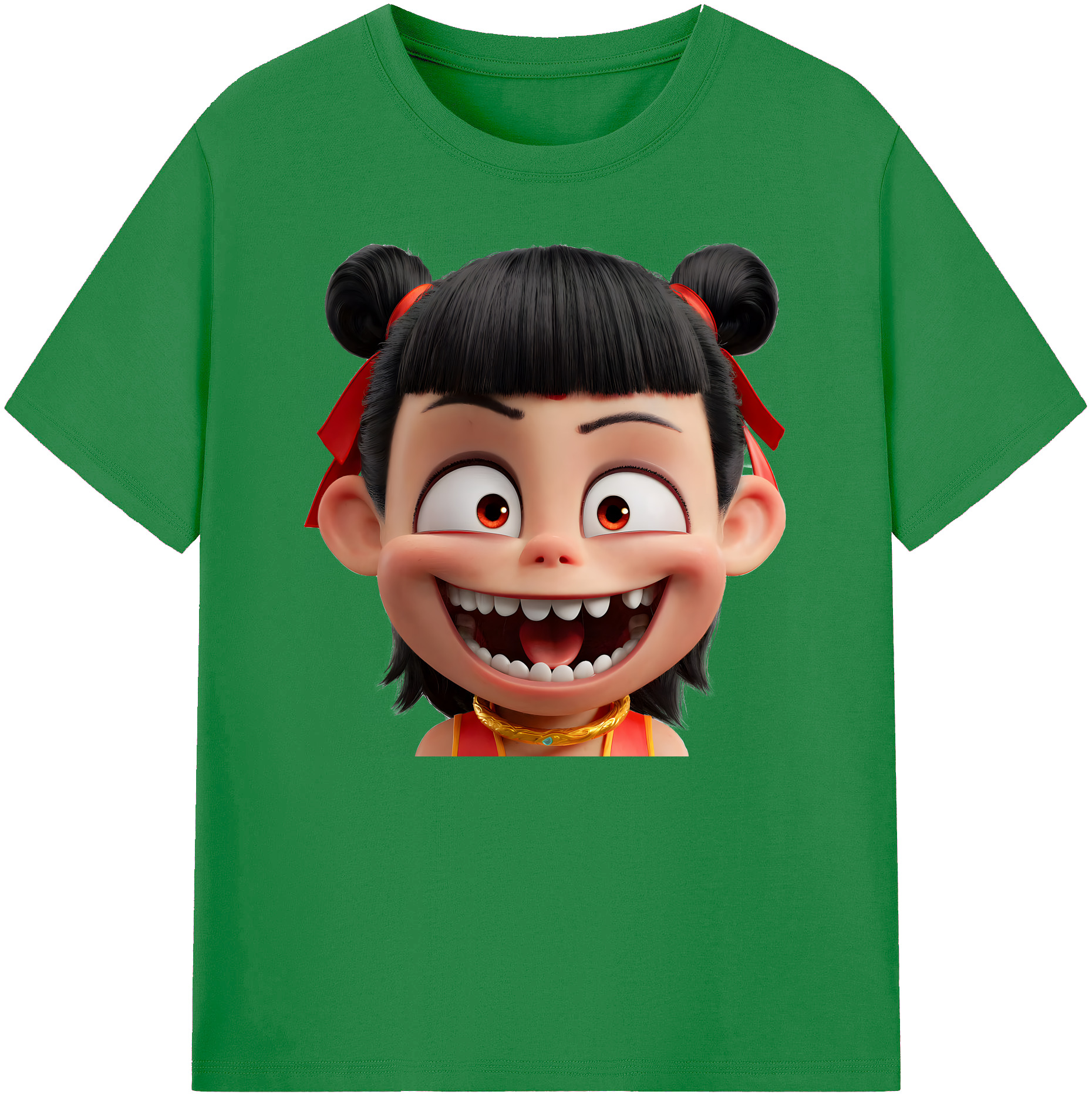 （画像用） Ne Zha 2 ナタ 魔童の大暴れ 綿100％ メンズ半袖Tシャツ｜肌触りやわらか＆通気性