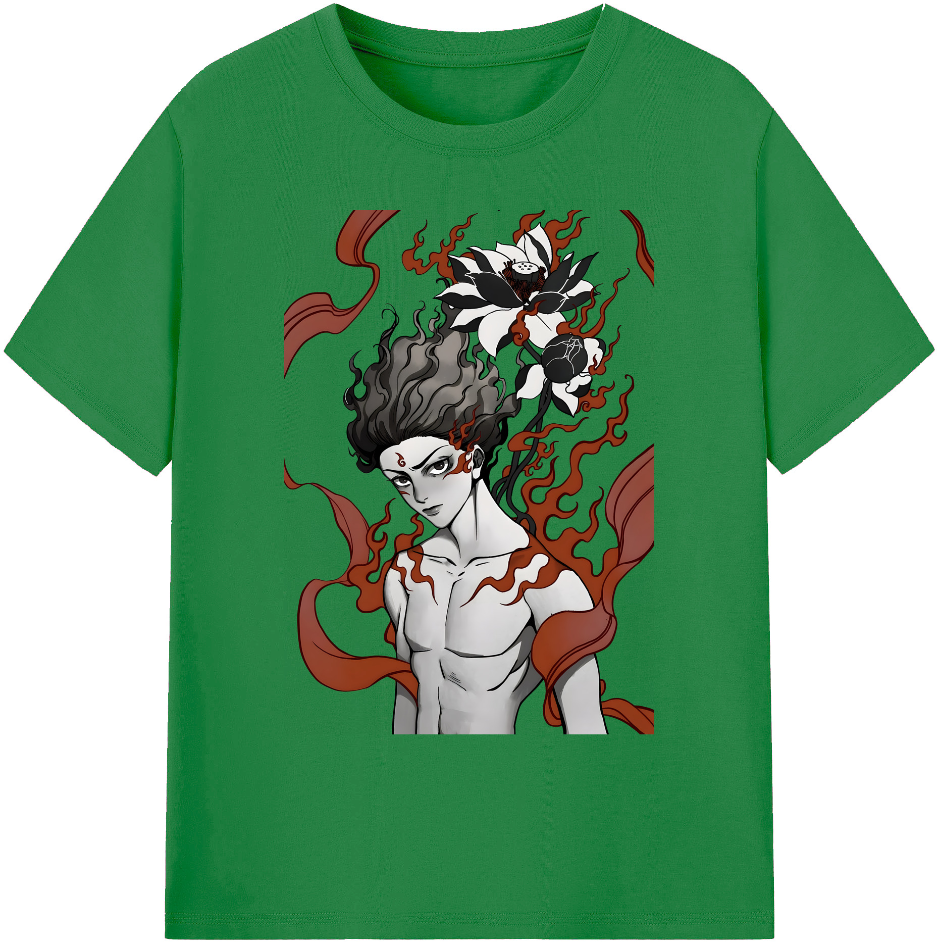 （画像用） Ne Zha 2 ナタ 魔童の大暴れ 綿100％ メンズ半袖Tシャツ｜肌触りやわらか＆通気性