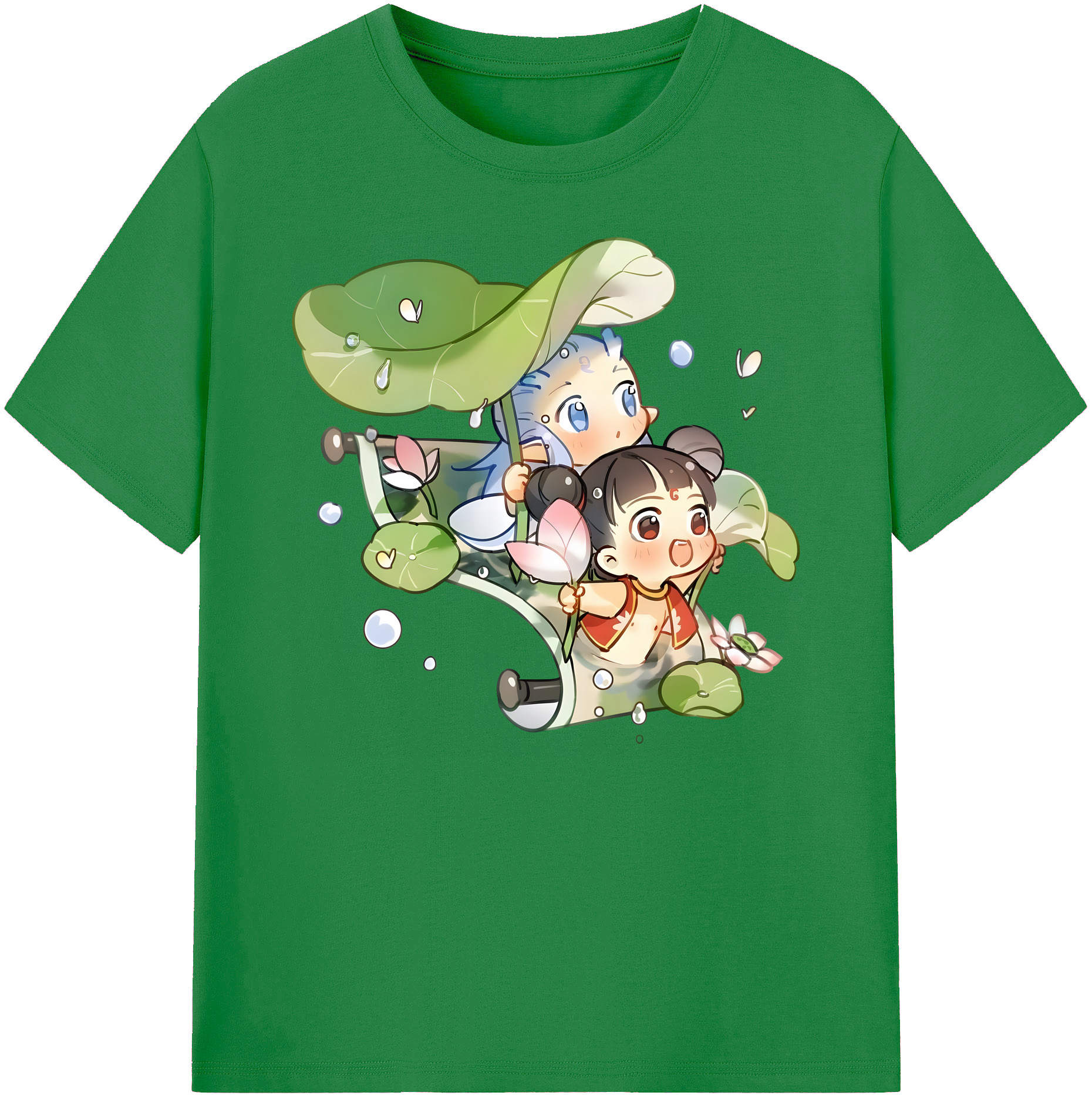 （画像用） Ne Zha 2 ナタ 魔童の大暴れ 綿100％ メンズ半袖Tシャツ｜肌触りやわらか＆通気性