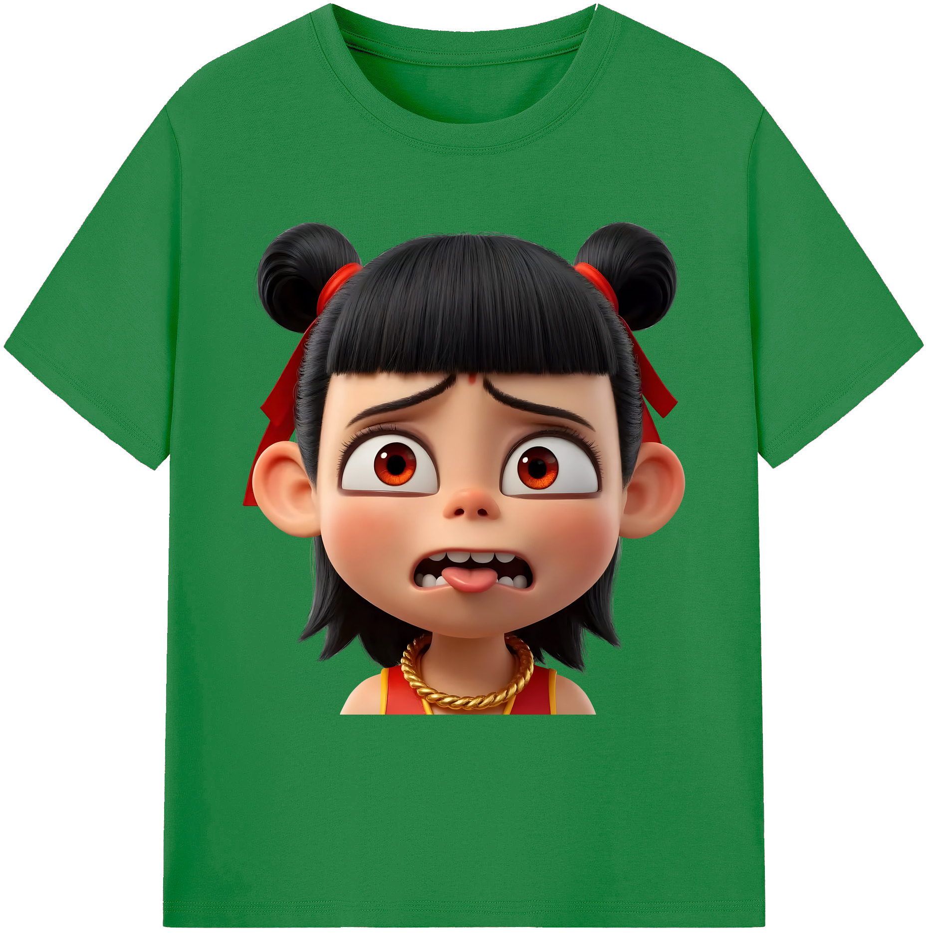 （画像用） Ne Zha 2 ナタ 魔童の大暴れ 綿100％ メンズ半袖Tシャツ｜肌触りやわらか＆通気性