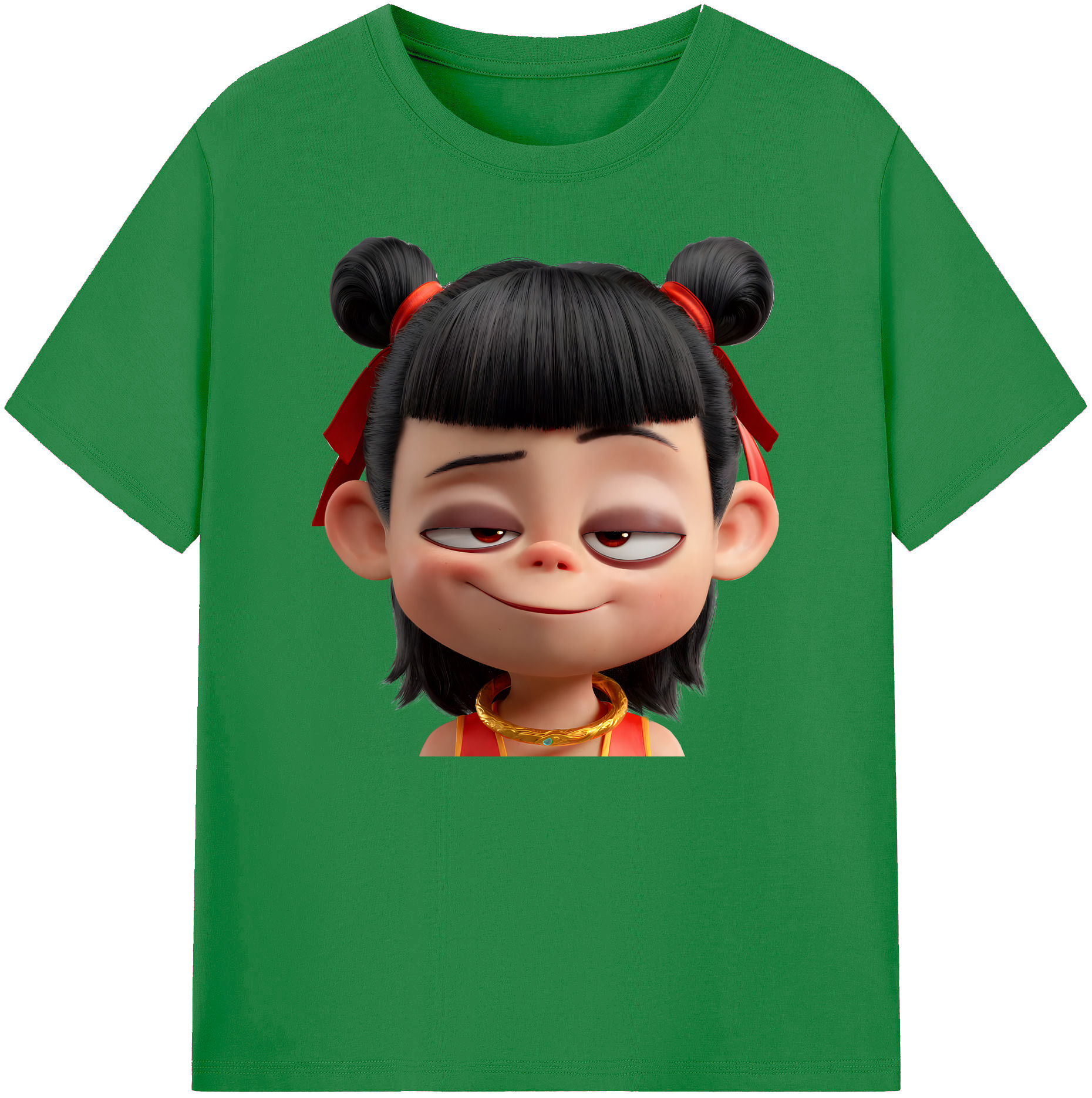（画像用） Ne Zha 2 ナタ 魔童の大暴れ 綿100％ メンズ半袖Tシャツ｜肌触りやわらか＆通気性