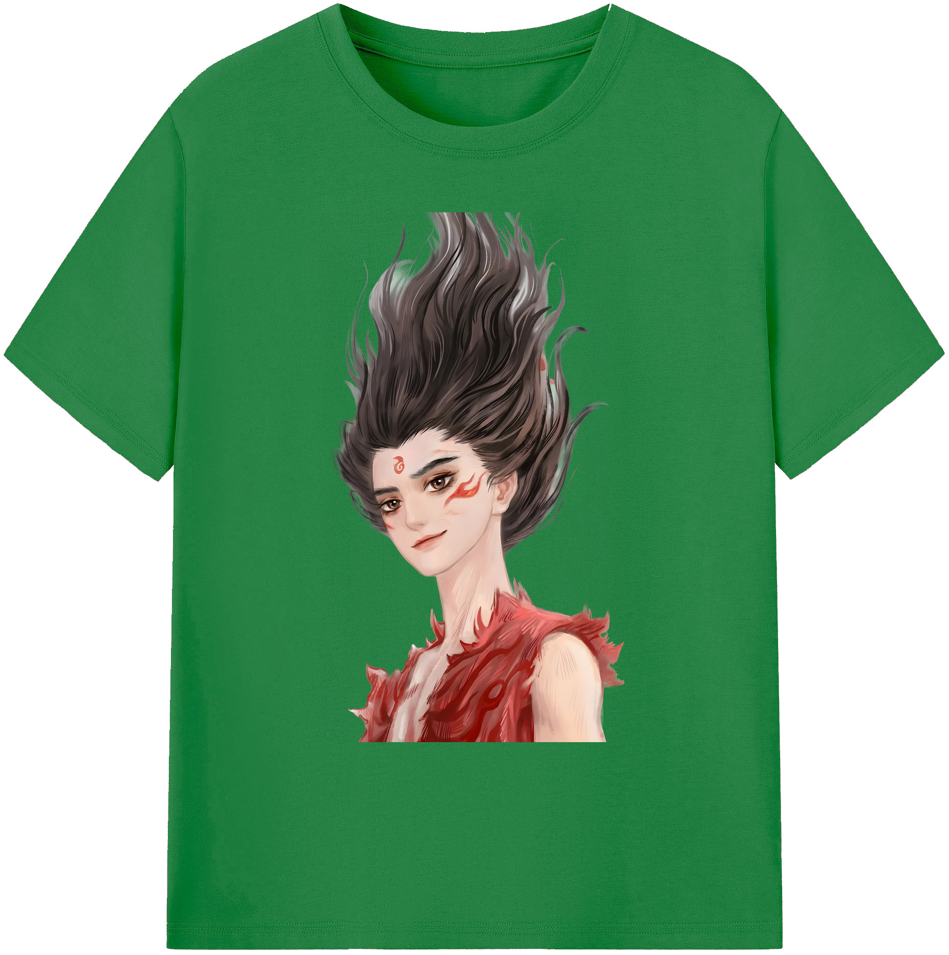 （画像用） Ne Zha 2 ナタ 魔童の大暴れ 綿100％ メンズ半袖Tシャツ｜肌触りやわらか＆通気性