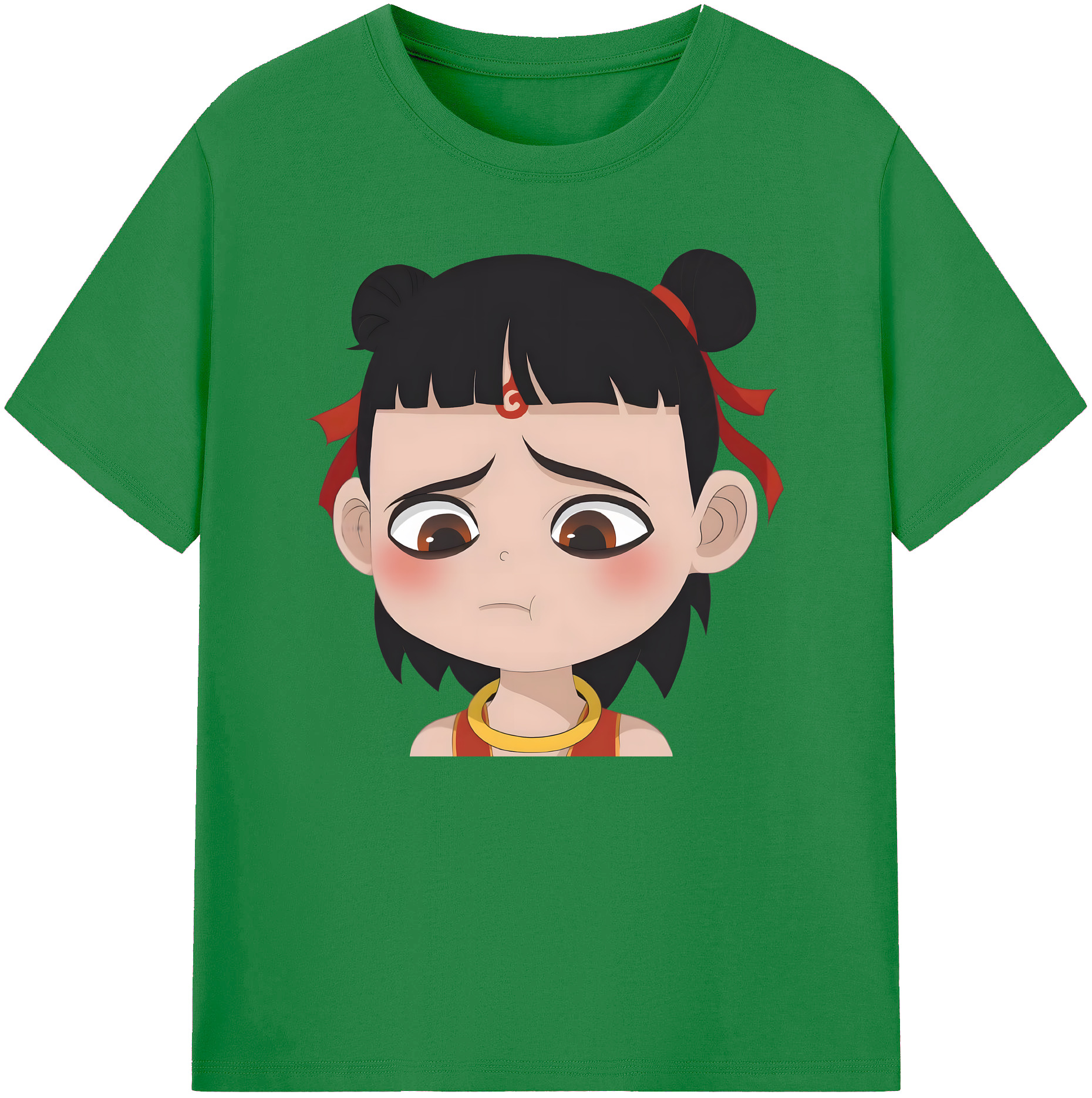 （画像用） Ne Zha 2 ナタ 魔童の大暴れ 綿100％ メンズ半袖Tシャツ｜肌触りやわらか＆通気性