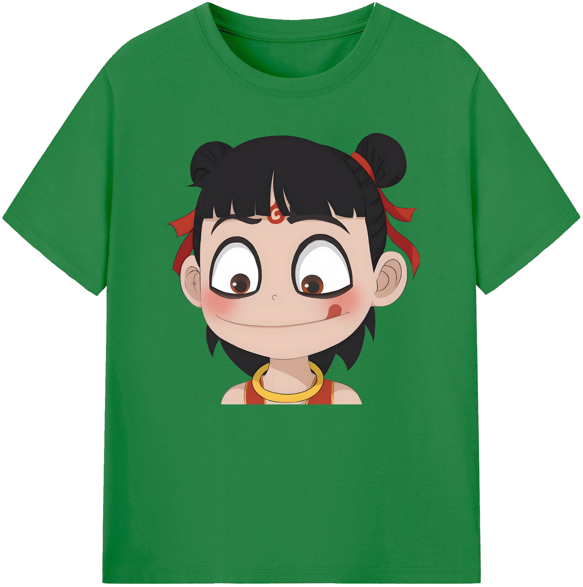 （画像用） Ne Zha 2 ナタ 魔童の大暴れ 綿100％ メンズ半袖Tシャツ｜肌触りやわらか＆通気性