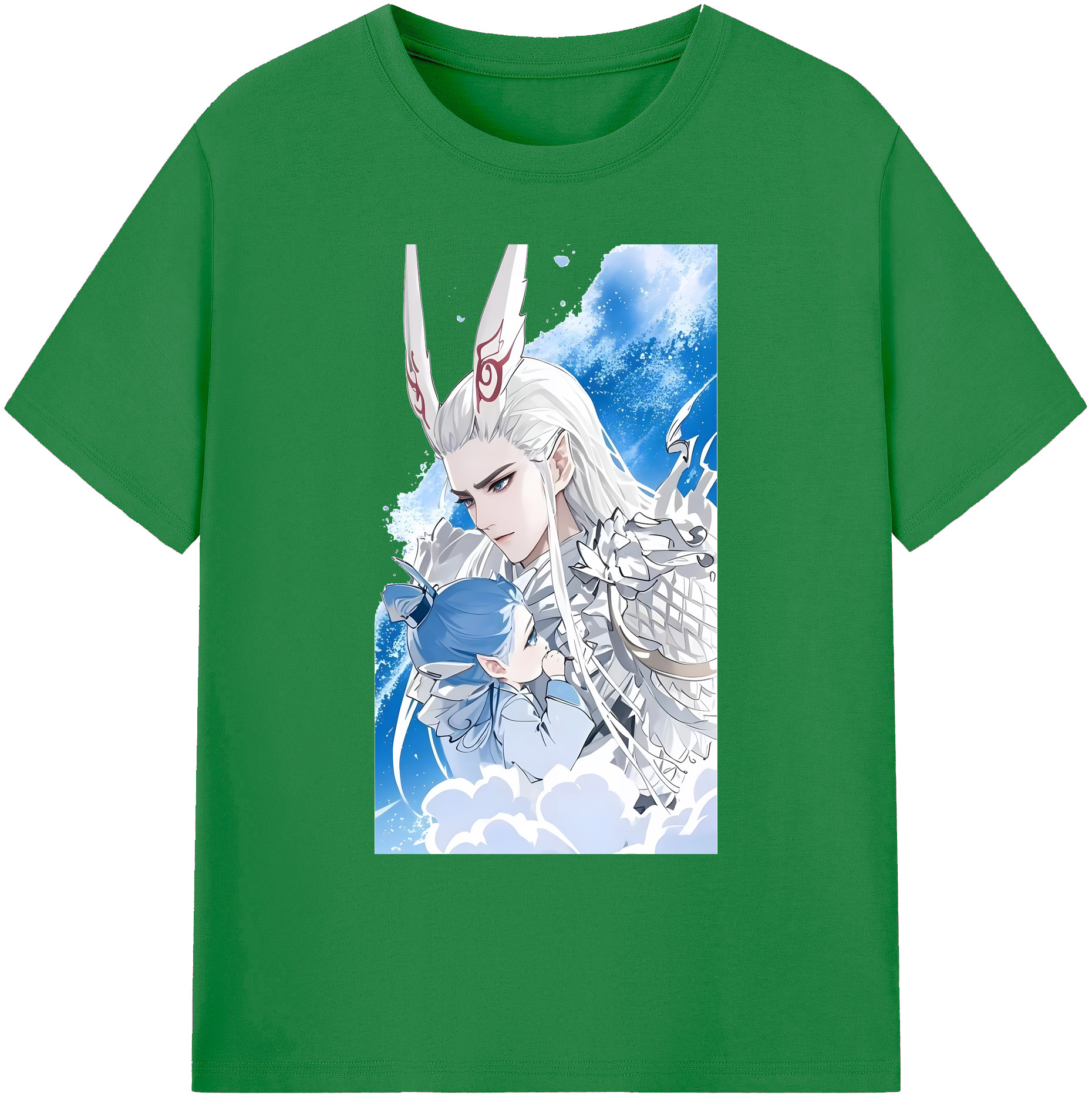 （画像用） Ne Zha 2 ナタ 魔童の大暴れ 綿100％ メンズ半袖Tシャツ｜肌触りやわらか＆通気性