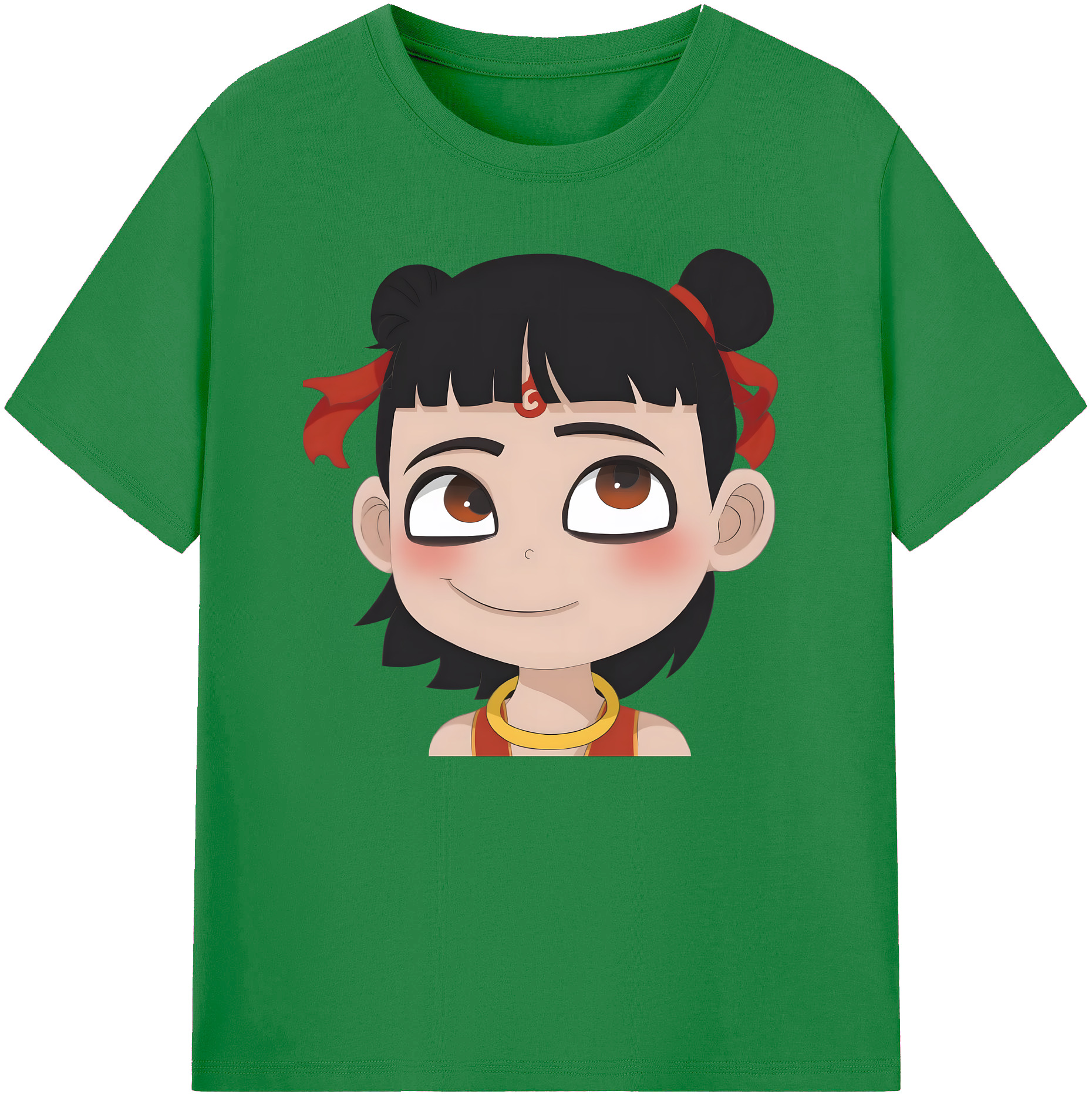 （画像用） Ne Zha 2 ナタ 魔童の大暴れ 綿100％ メンズ半袖Tシャツ｜肌触りやわらか＆通気性