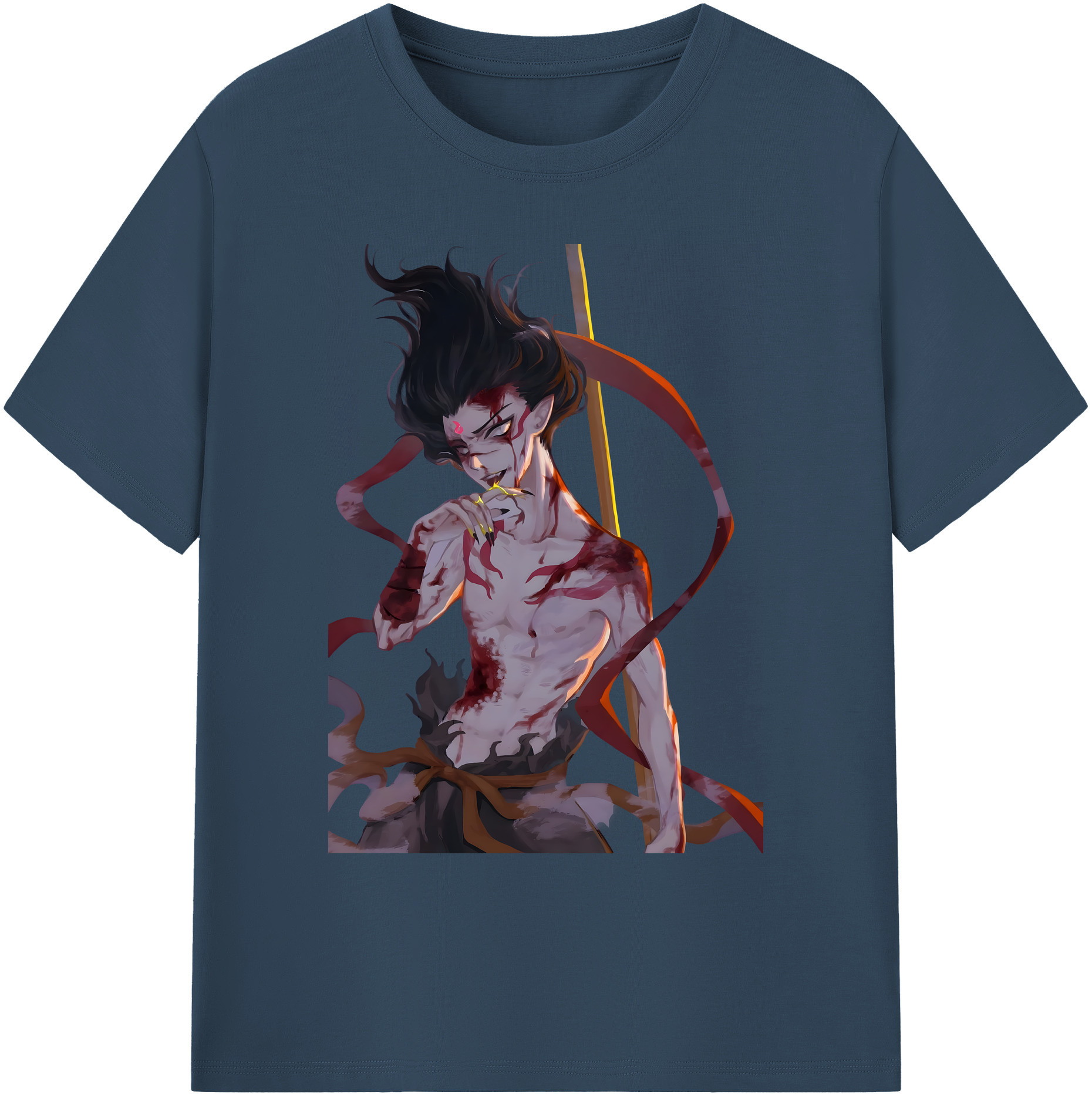 （画像用） Ne Zha 2 ナタ 魔童の大暴れ 綿100％ メンズ半袖Tシャツ｜肌触りやわらか＆通気性