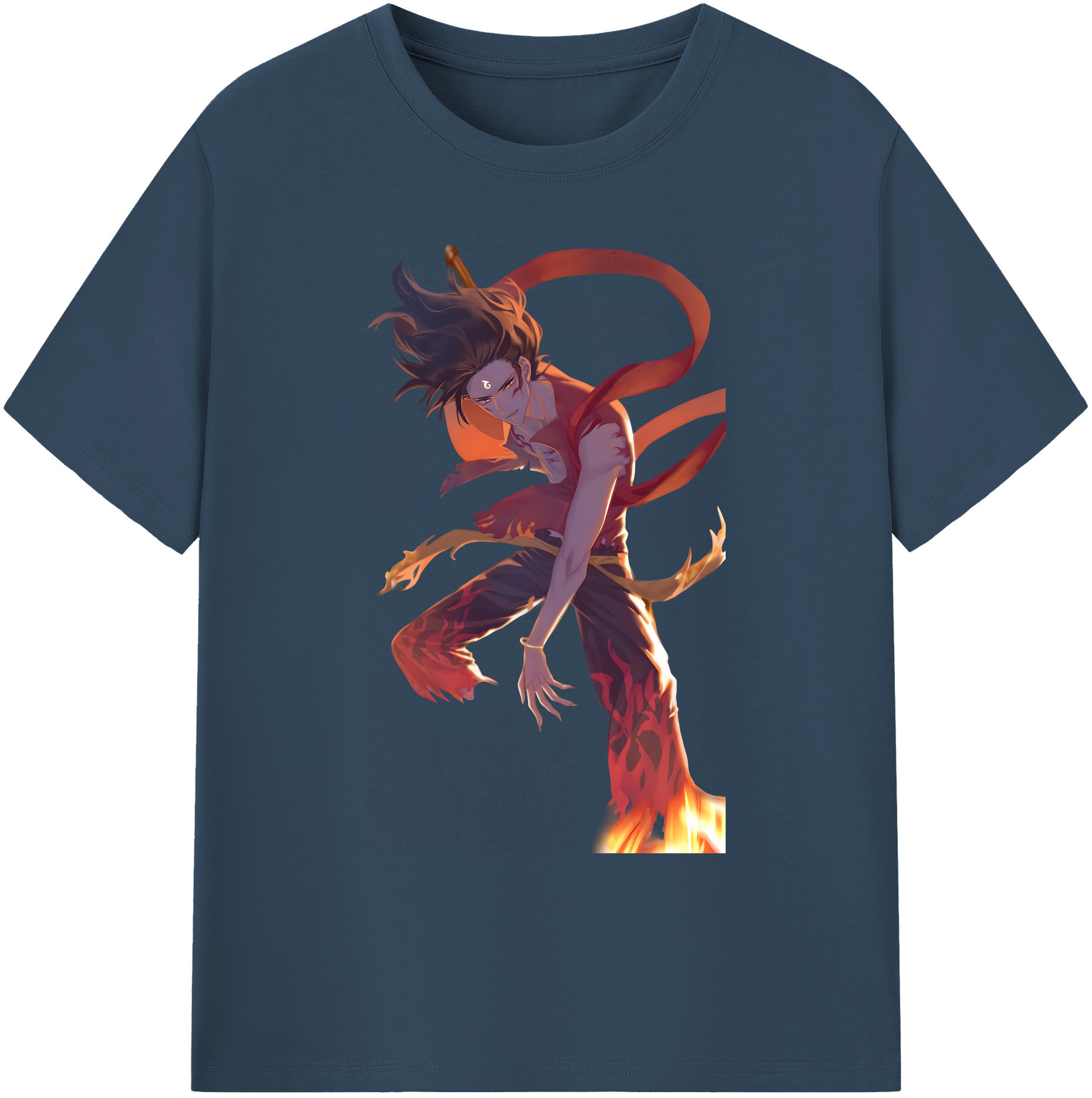 （画像用） Ne Zha 2 ナタ 魔童の大暴れ 綿100％ メンズ半袖Tシャツ｜肌触りやわらか＆通気性
