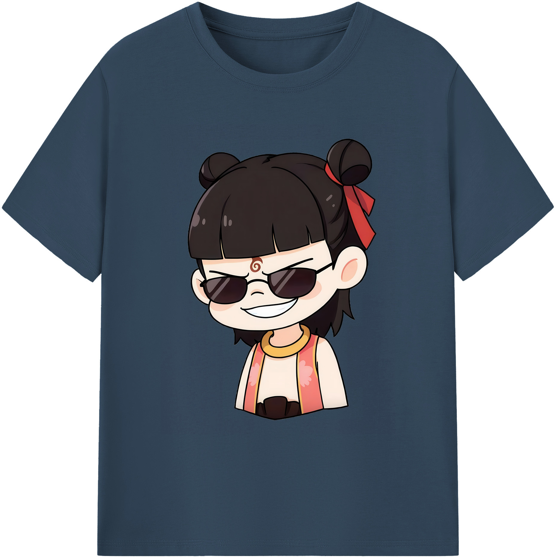 （画像用） Ne Zha 2 ナタ 魔童の大暴れ 綿100％ メンズ半袖Tシャツ｜肌触りやわらか＆通気性
