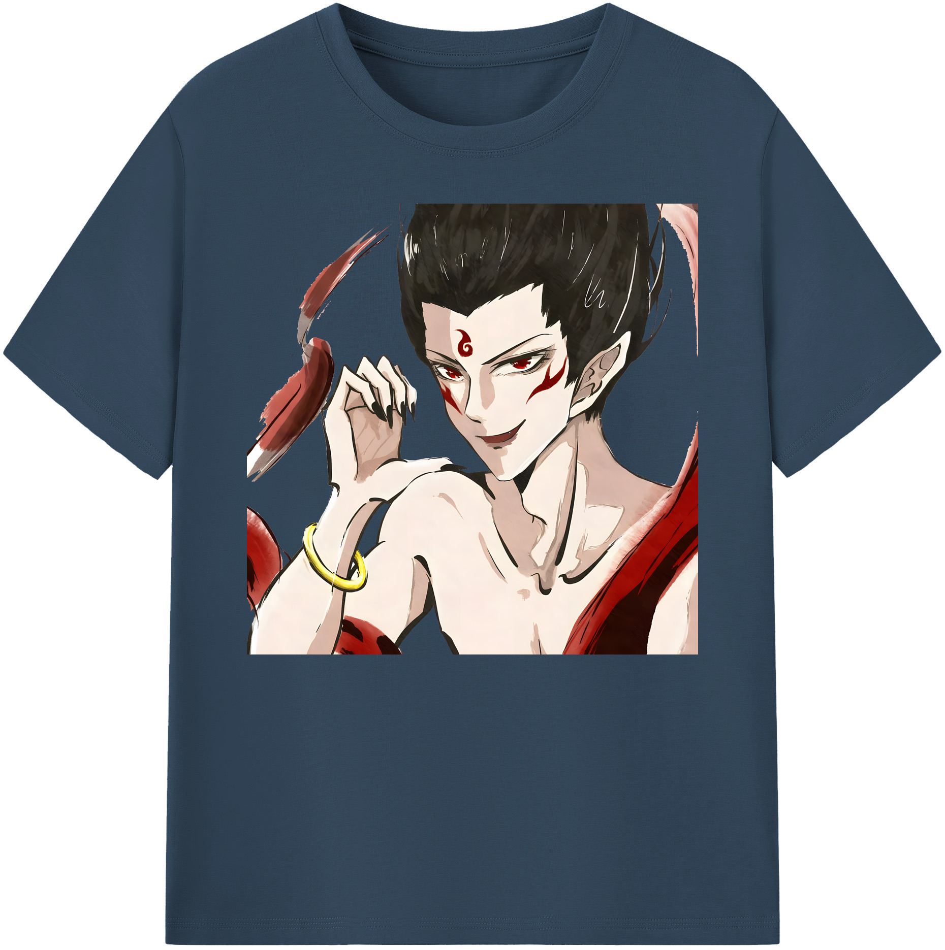 （画像用） Ne Zha 2 ナタ 魔童の大暴れ 綿100％ メンズ半袖Tシャツ｜肌触りやわらか＆通気性