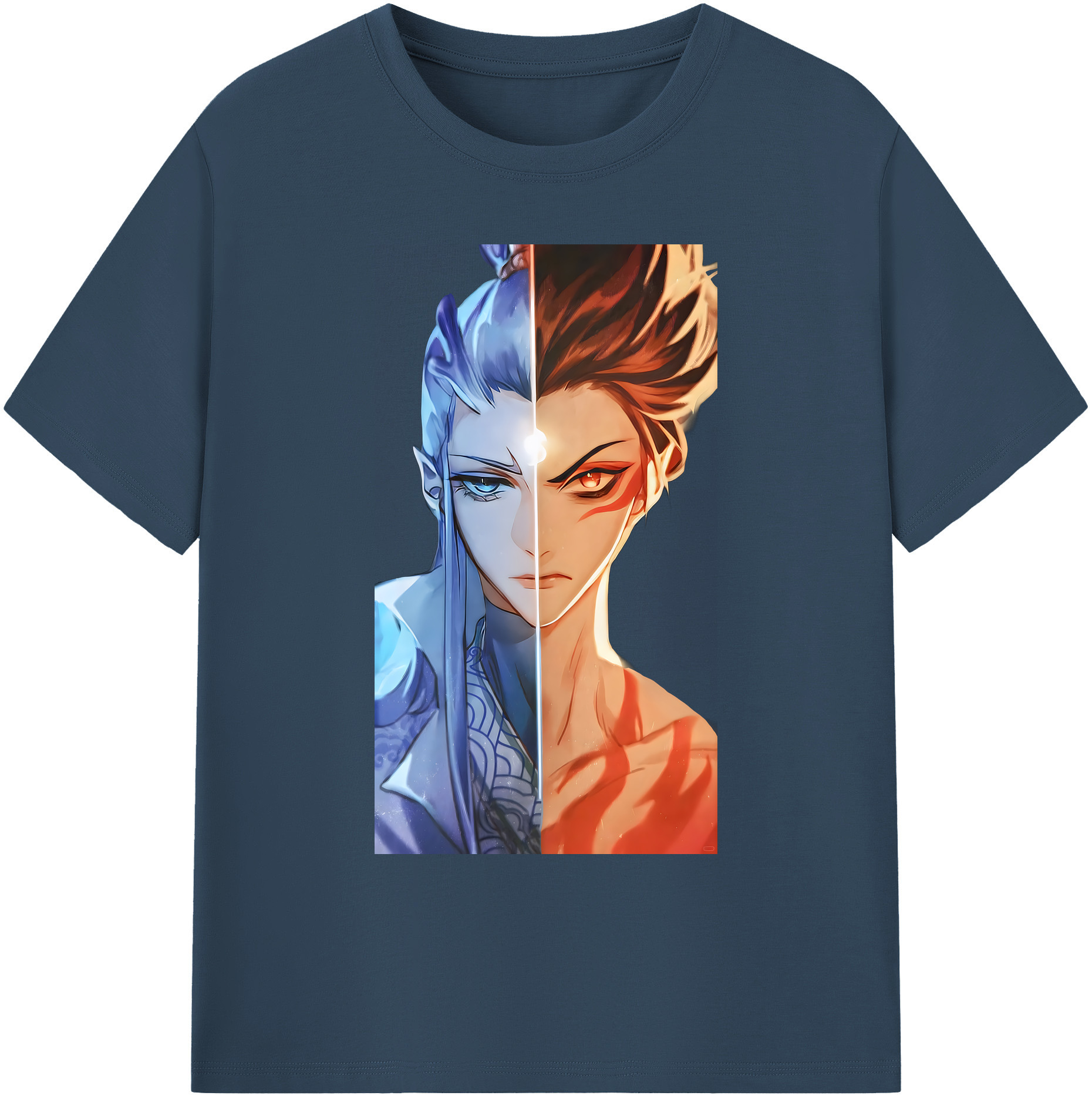 （画像用） Ne Zha 2 ナタ 魔童の大暴れ 綿100％ メンズ半袖Tシャツ｜肌触りやわらか＆通気性