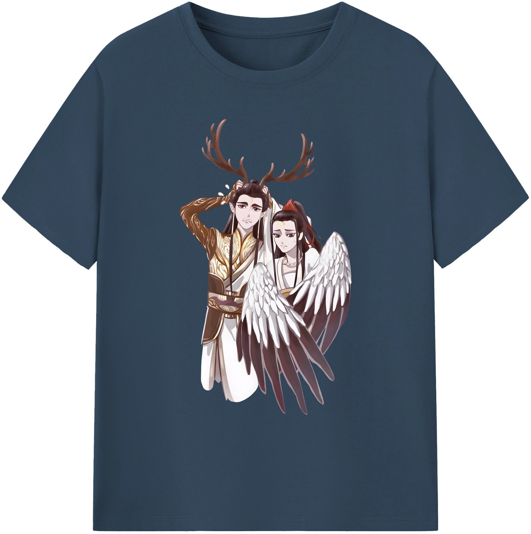 （画像用） Ne Zha 2 ナタ 魔童の大暴れ 綿100％ メンズ半袖Tシャツ｜肌触りやわらか＆通気性