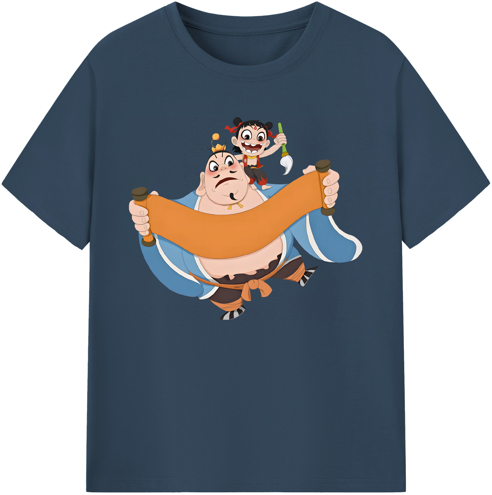 （画像用） Ne Zha 2 ナタ 魔童の大暴れ 綿100％ メンズ半袖Tシャツ｜肌触りやわらか＆通気性