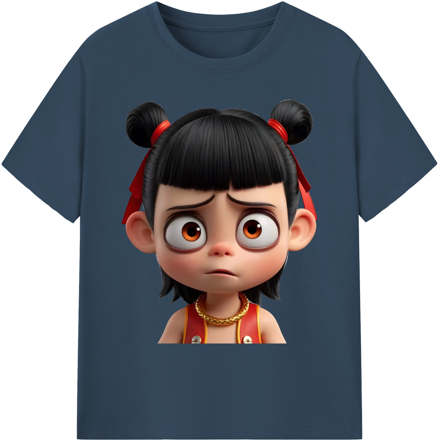 （画像用） Ne Zha 2 ナタ 魔童の大暴れ 綿100％ メンズ半袖Tシャツ｜肌触りやわらか＆通気性
