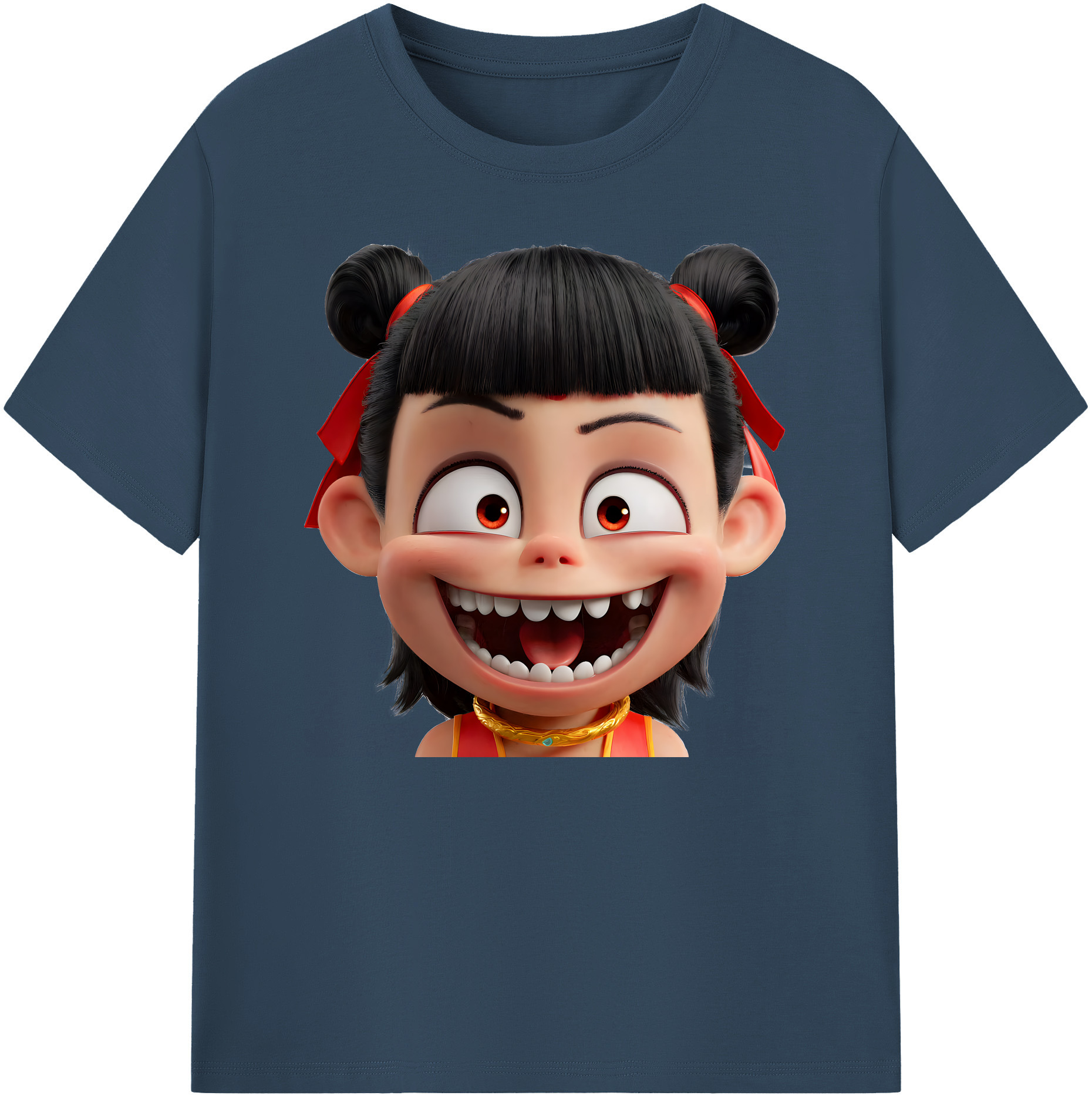 （画像用） Ne Zha 2 ナタ 魔童の大暴れ 綿100％ メンズ半袖Tシャツ｜肌触りやわらか＆通気性