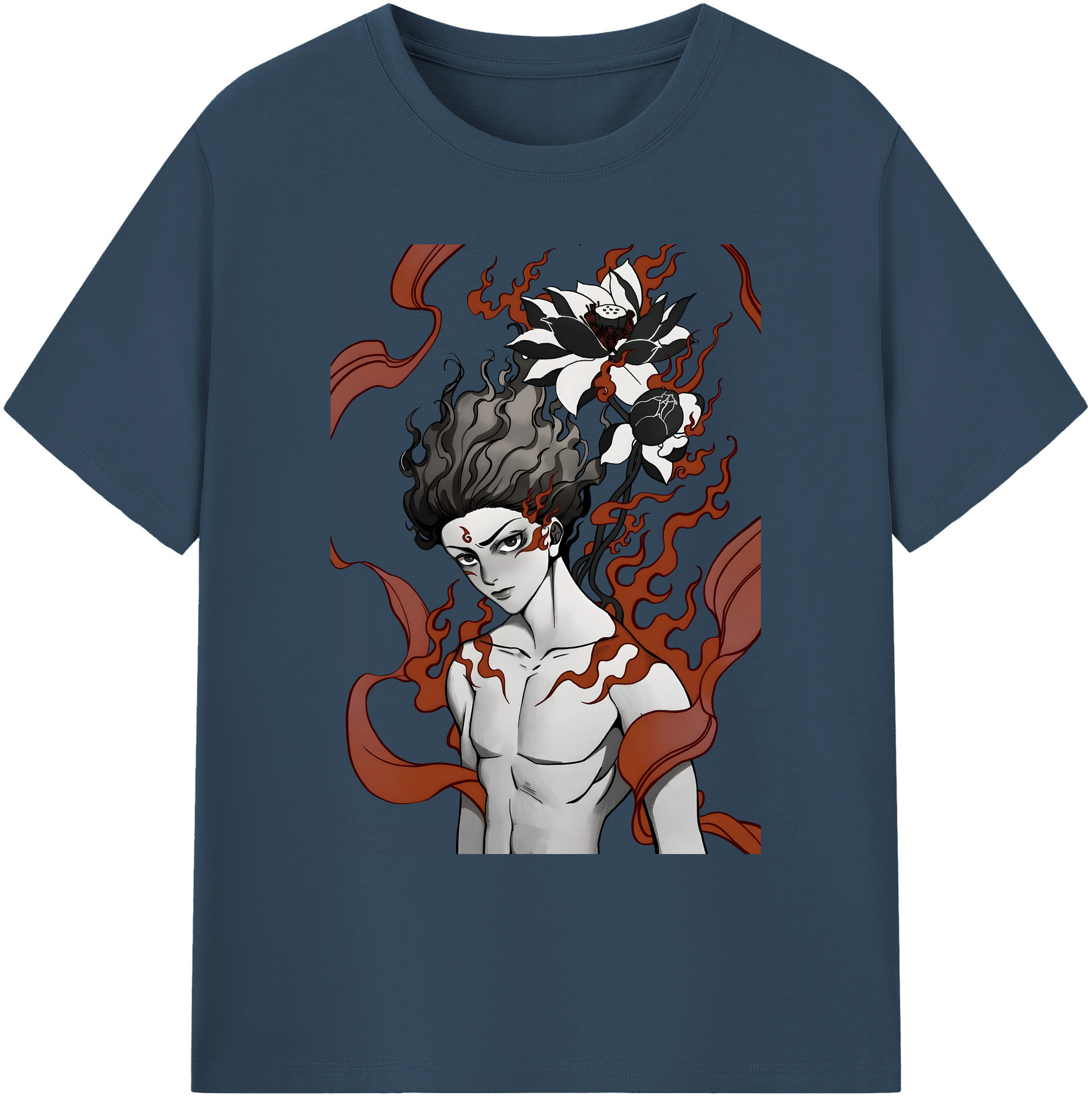 （画像用） Ne Zha 2 ナタ 魔童の大暴れ 綿100％ メンズ半袖Tシャツ｜肌触りやわらか＆通気性