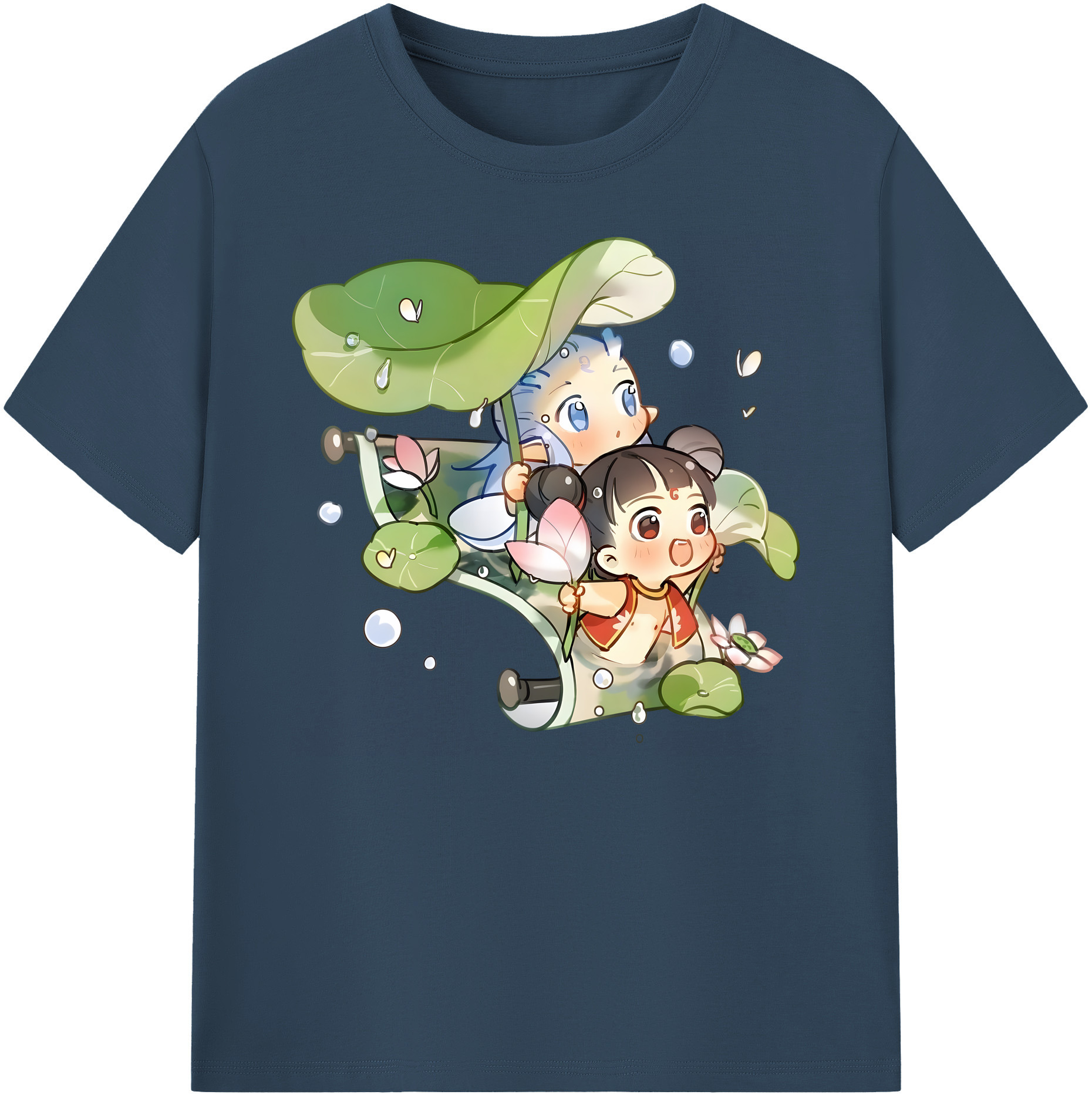 （画像用） Ne Zha 2 ナタ 魔童の大暴れ 綿100％ メンズ半袖Tシャツ｜肌触りやわらか＆通気性