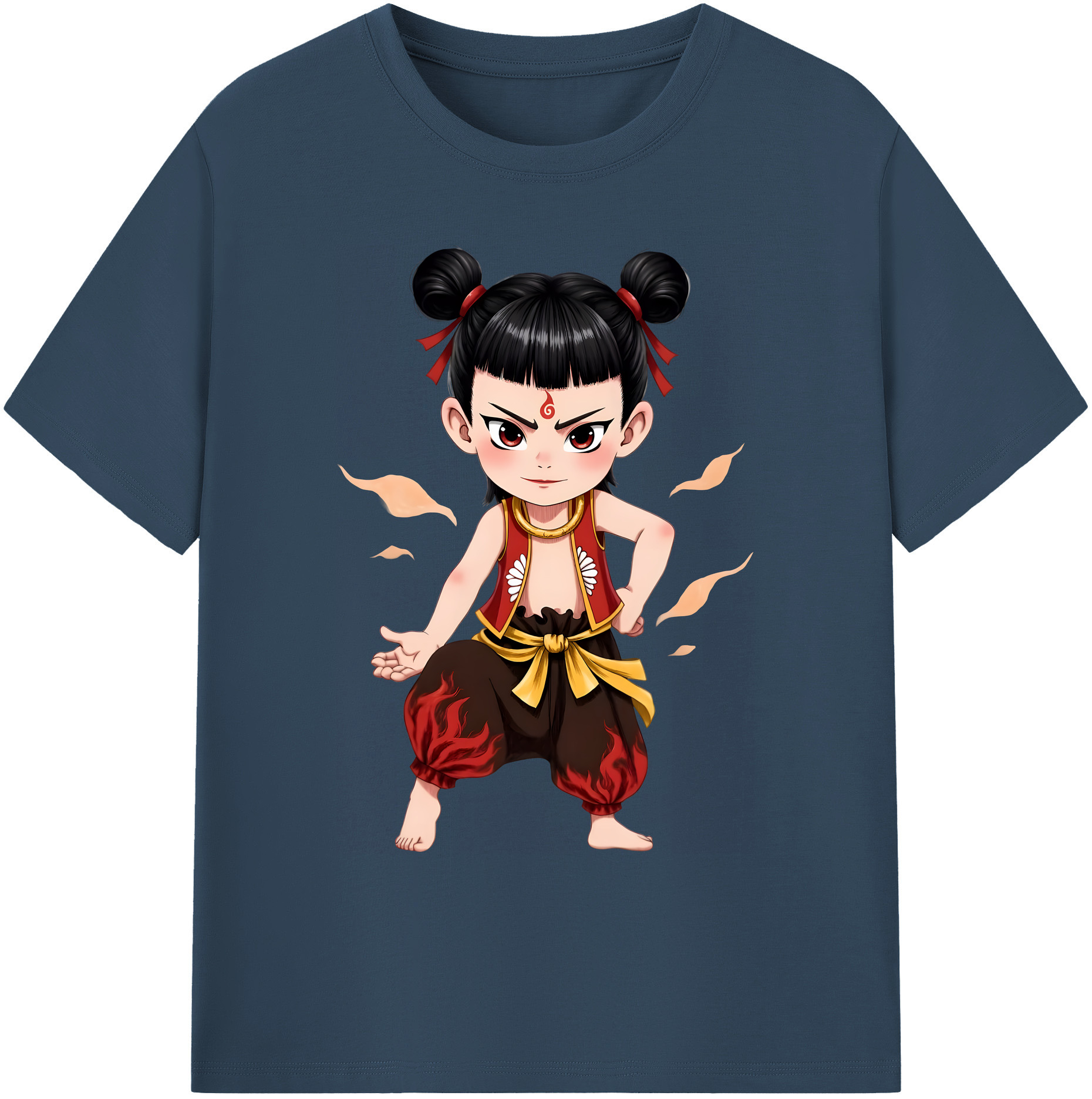 （画像用） Ne Zha 2 ナタ 魔童の大暴れ 綿100％ メンズ半袖Tシャツ｜肌触りやわらか＆通気性