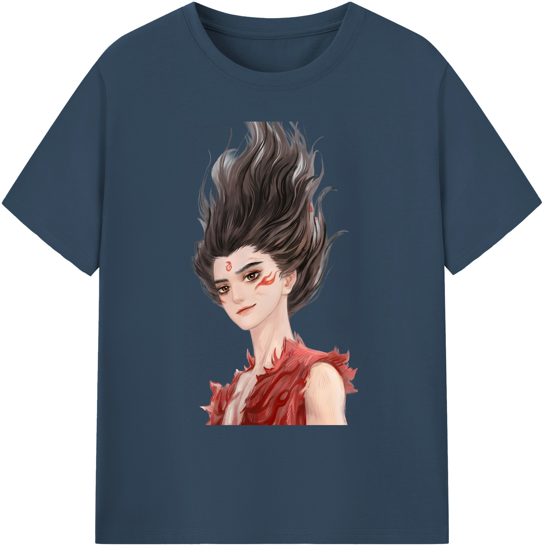 （画像用） Ne Zha 2 ナタ 魔童の大暴れ 綿100％ メンズ半袖Tシャツ｜肌触りやわらか＆通気性