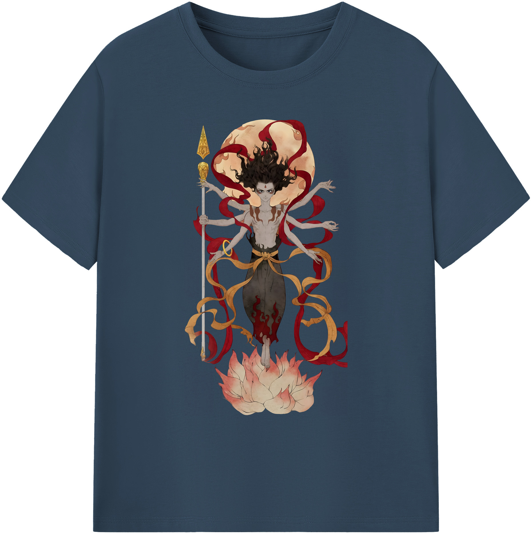 （画像用） Ne Zha 2 ナタ 魔童の大暴れ 綿100％ メンズ半袖Tシャツ｜肌触りやわらか＆通気性