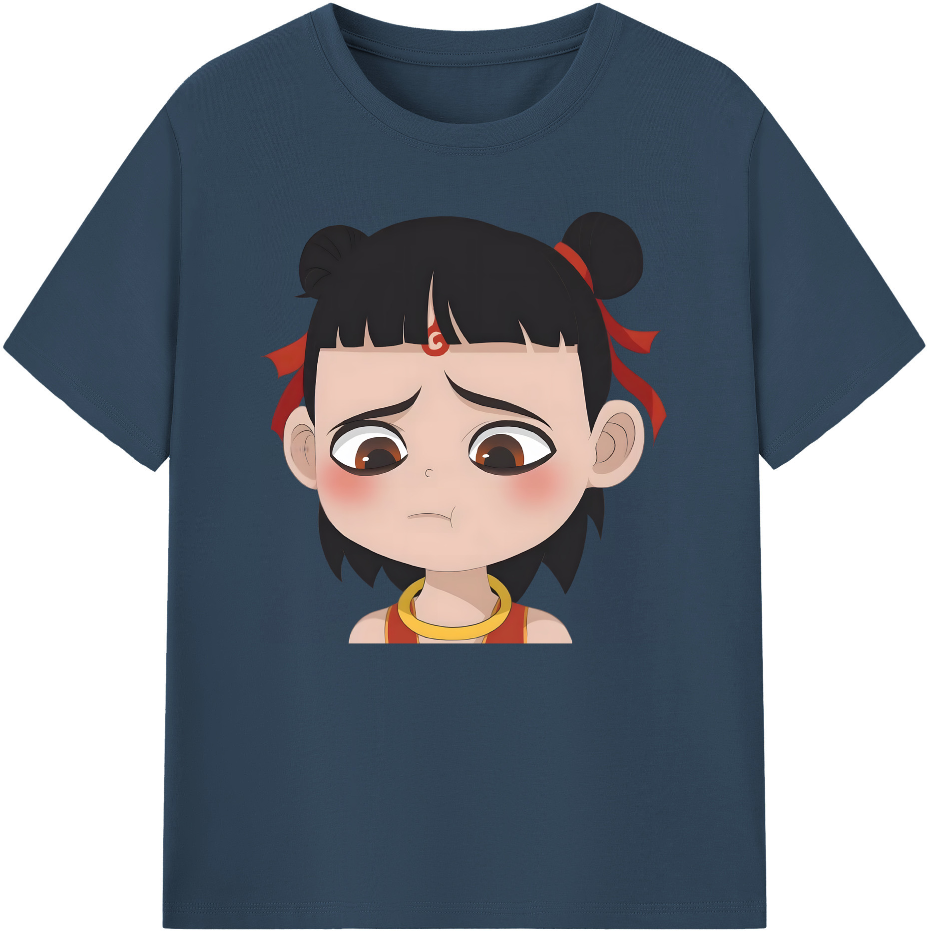 （画像用） Ne Zha 2 ナタ 魔童の大暴れ 綿100％ メンズ半袖Tシャツ｜肌触りやわらか＆通気性