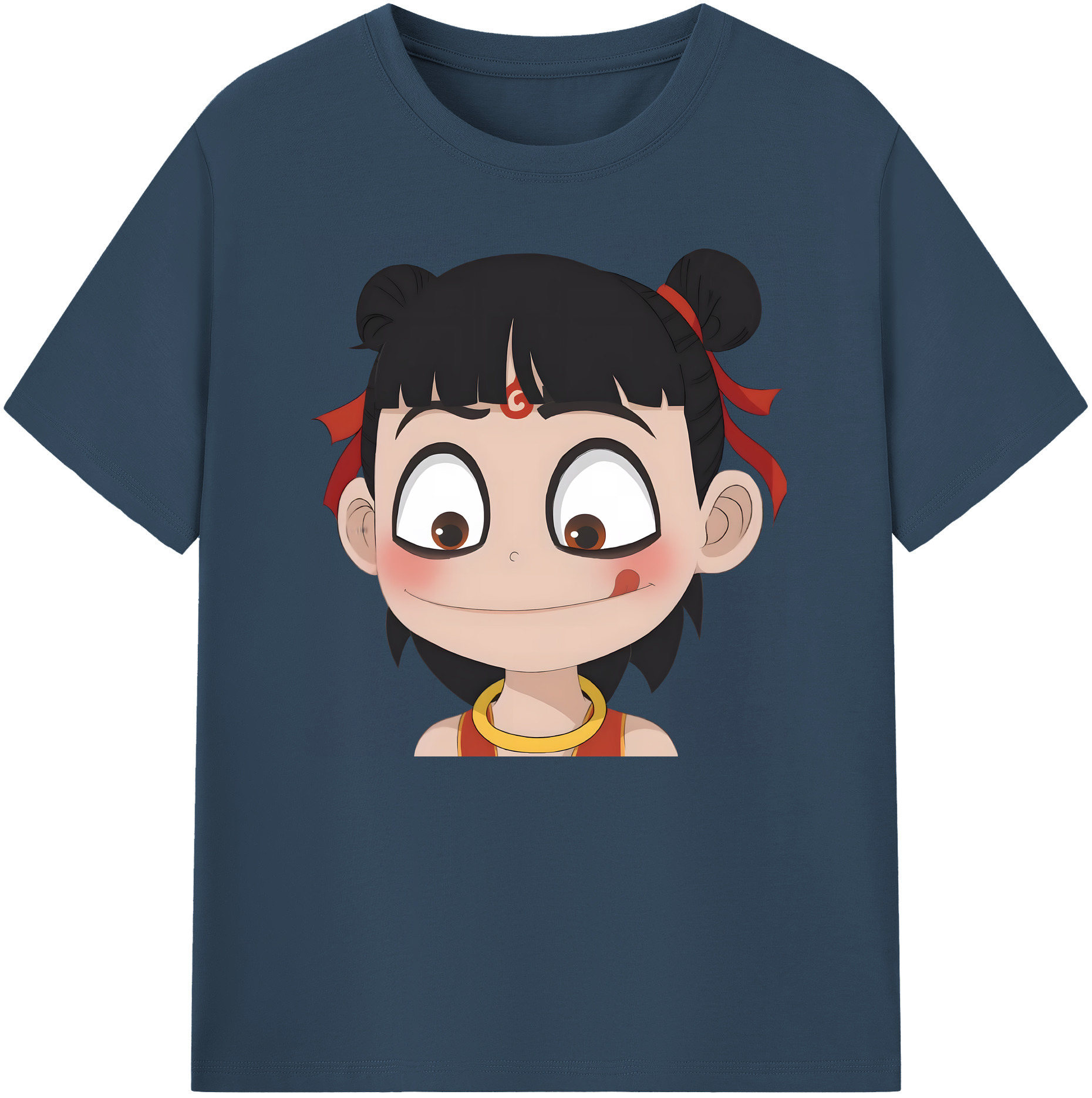 （画像用） Ne Zha 2 ナタ 魔童の大暴れ 綿100％ メンズ半袖Tシャツ｜肌触りやわらか＆通気性