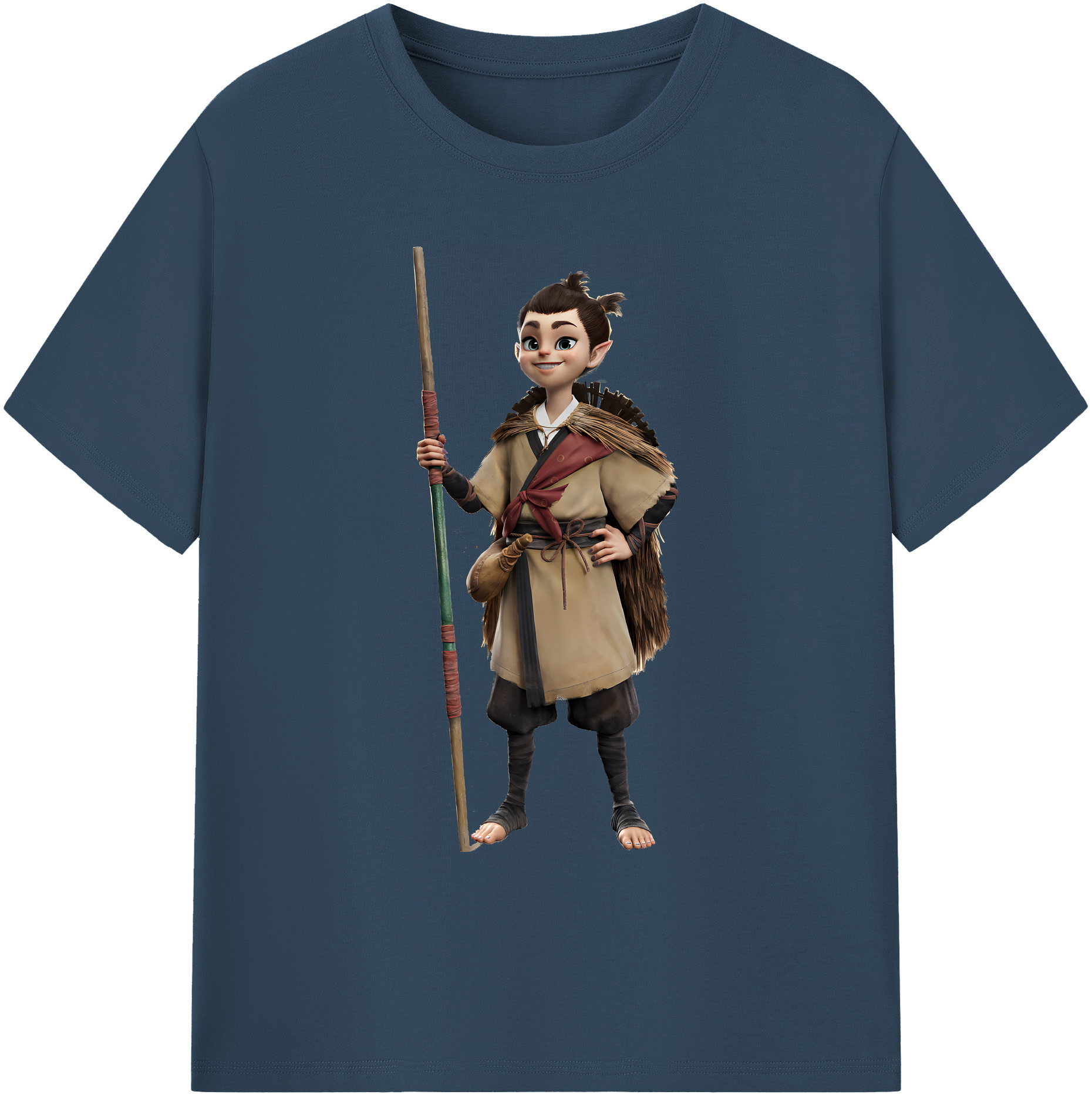 （画像用） Ne Zha 2 ナタ 魔童の大暴れ 綿100％ メンズ半袖Tシャツ｜肌触りやわらか＆通気性