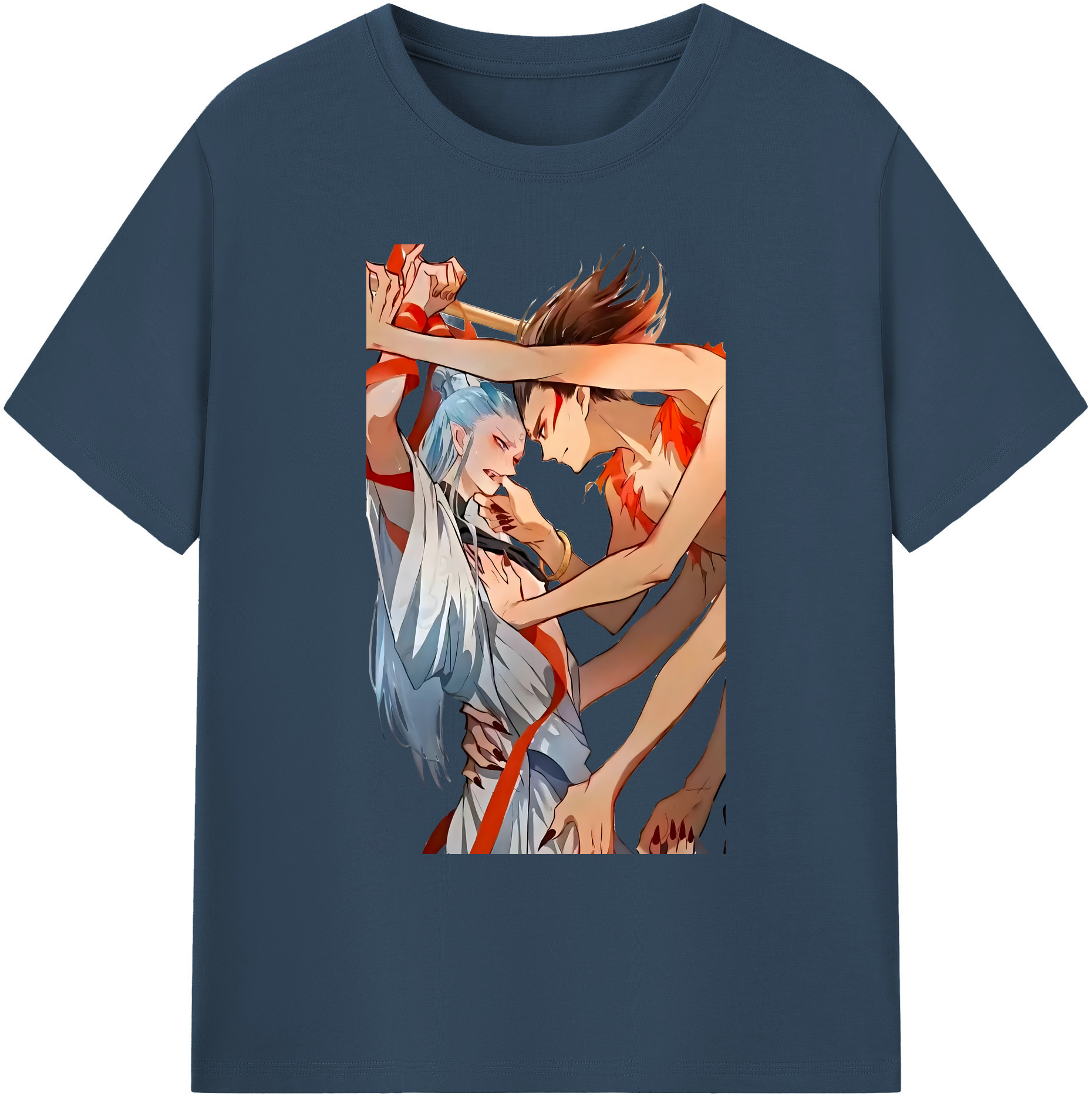 （画像用） Ne Zha 2 ナタ 魔童の大暴れ 綿100％ メンズ半袖Tシャツ｜肌触りやわらか＆通気性