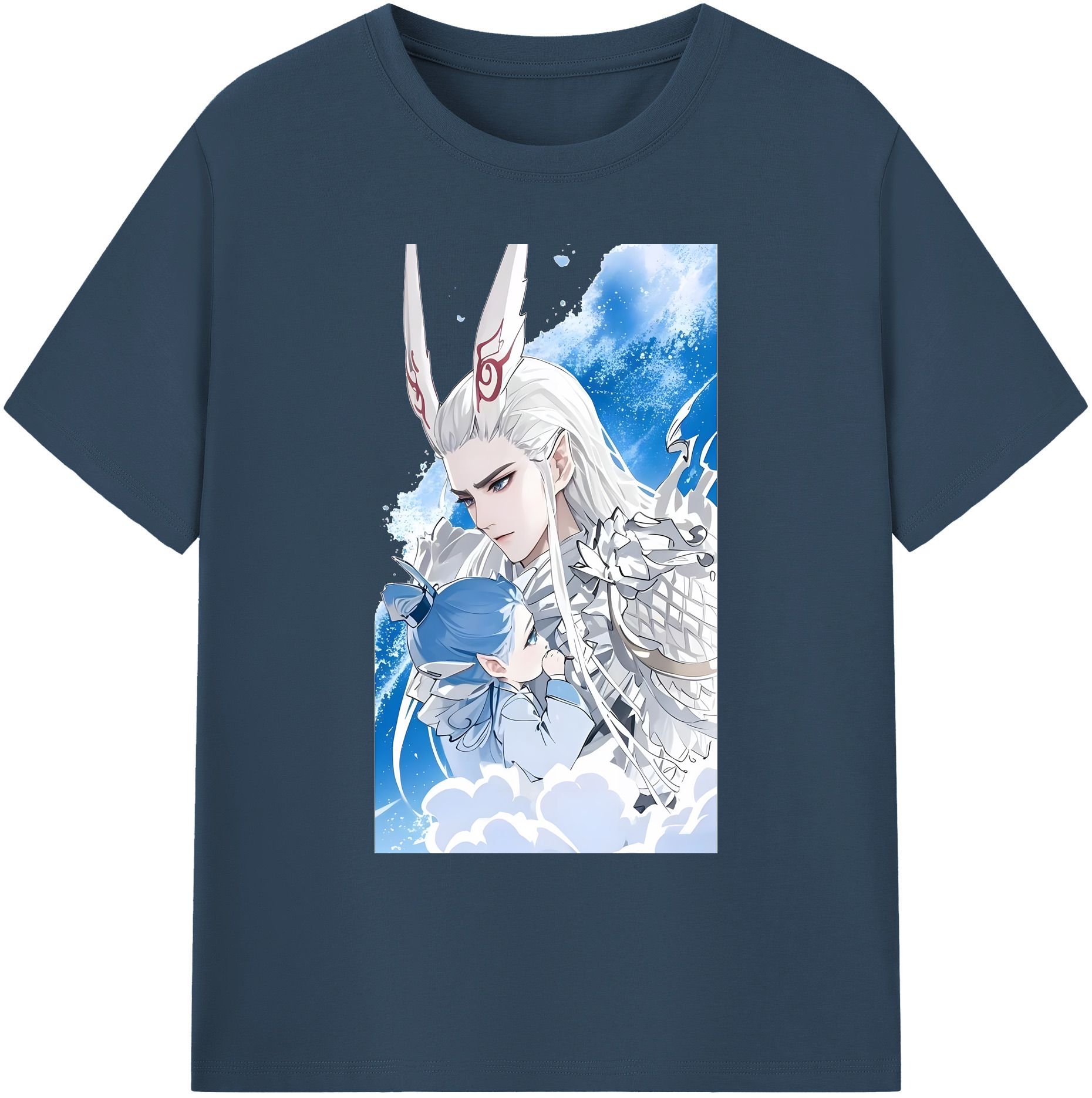 （画像用） Ne Zha 2 ナタ 魔童の大暴れ 綿100％ メンズ半袖Tシャツ｜肌触りやわらか＆通気性